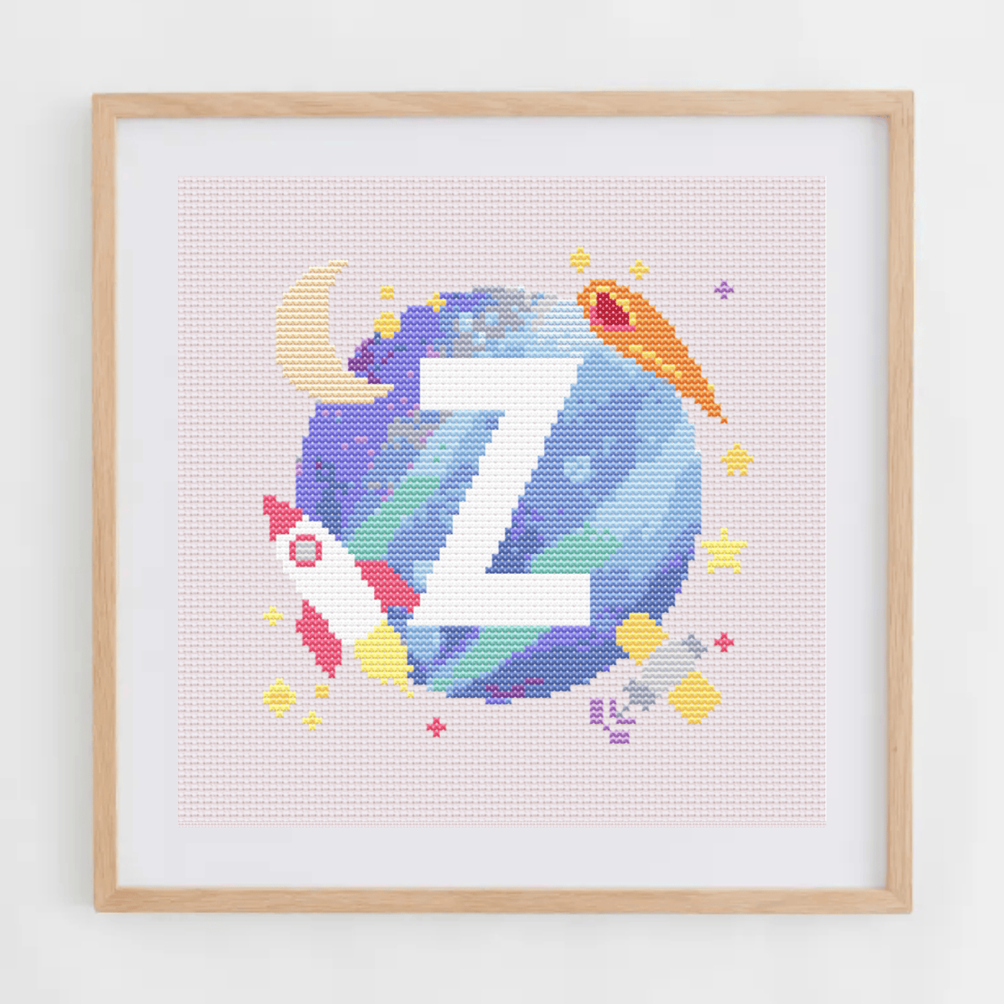 Iniziali con Sfondo Spaziale