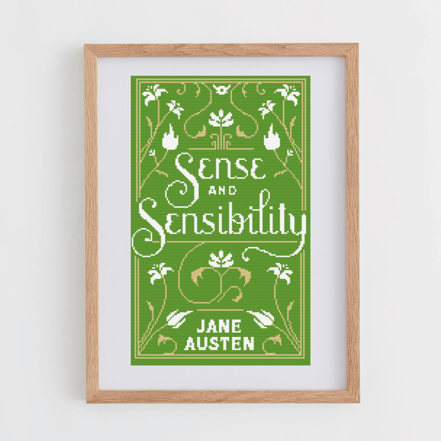 Sense and Sensibility cross-stitch chart | Book Cover Cross Stitch Chart