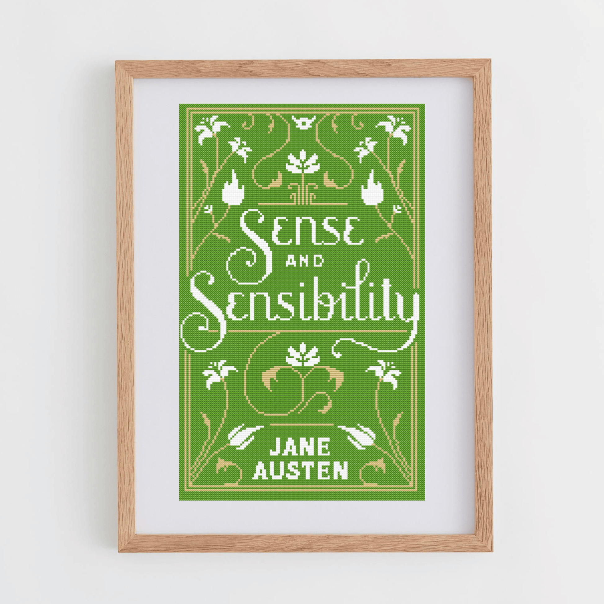 Sense and Sensibility cross-stitch chart | Book Cover Cross Stitch Chart