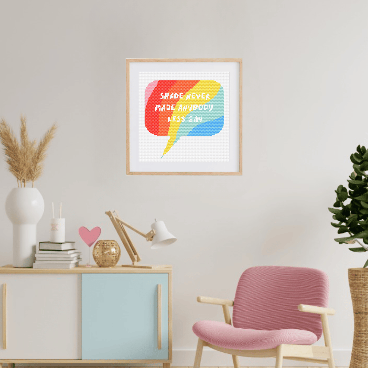 Shade Never Made Anybody Less Gay Cross Stitch Pattern | Taylor Swift Cross Stitch Chart | Pride Cross Stitch