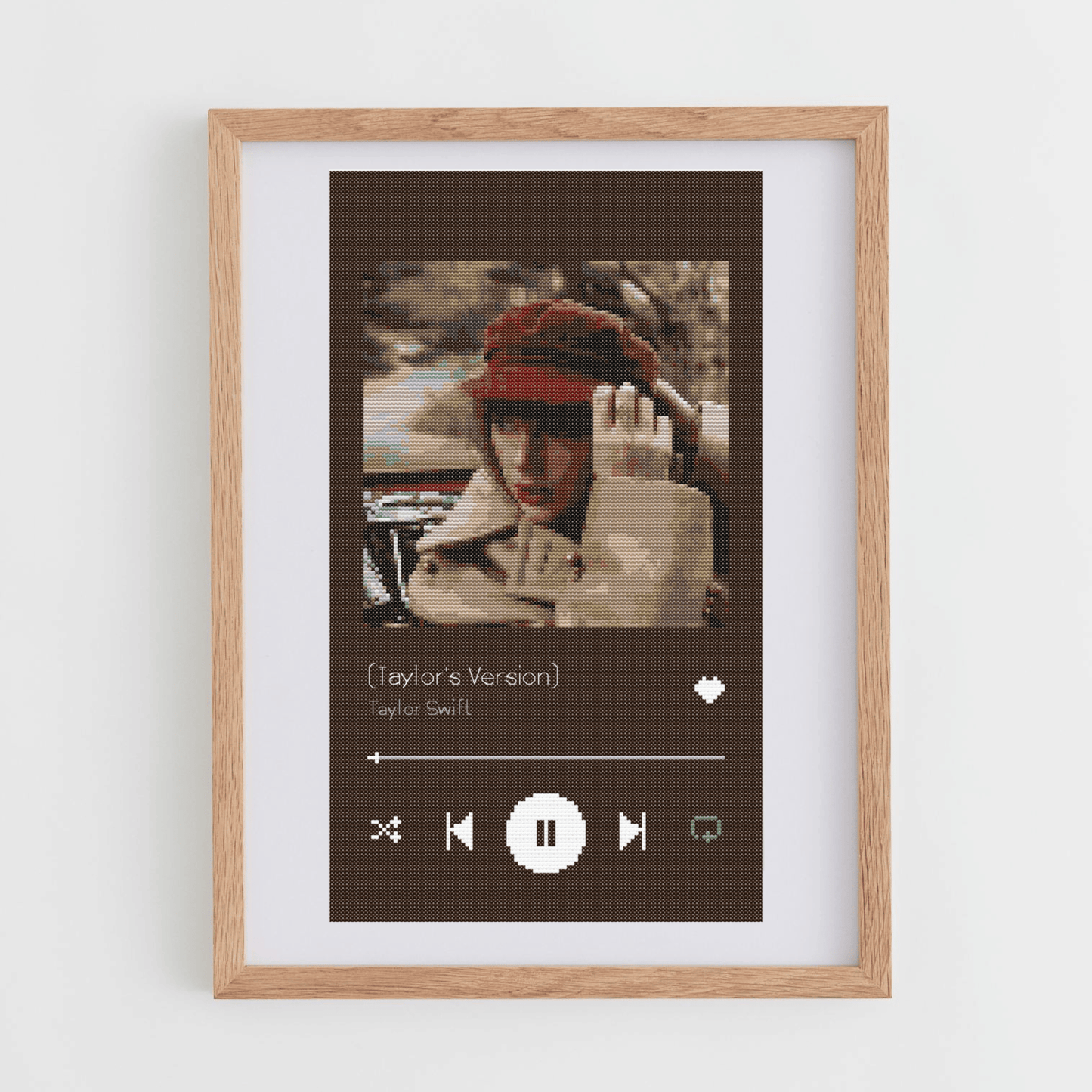 Red Cross Stitch Pattern | Taylor Swift Cross Stitch Chart | Swiftie Cross Stitch