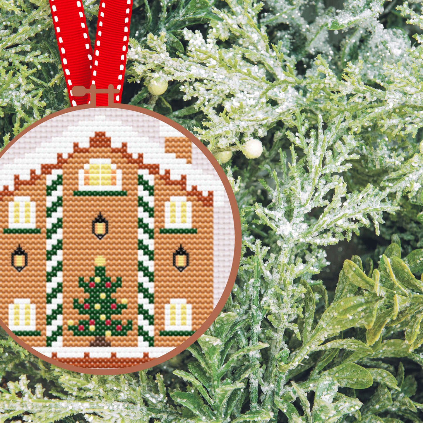 Gingerbread Houses Cross Stitch Patterns | Christmas Cross Stitch Chart With Gingerbread | Xmas Cross Stitch Ideas