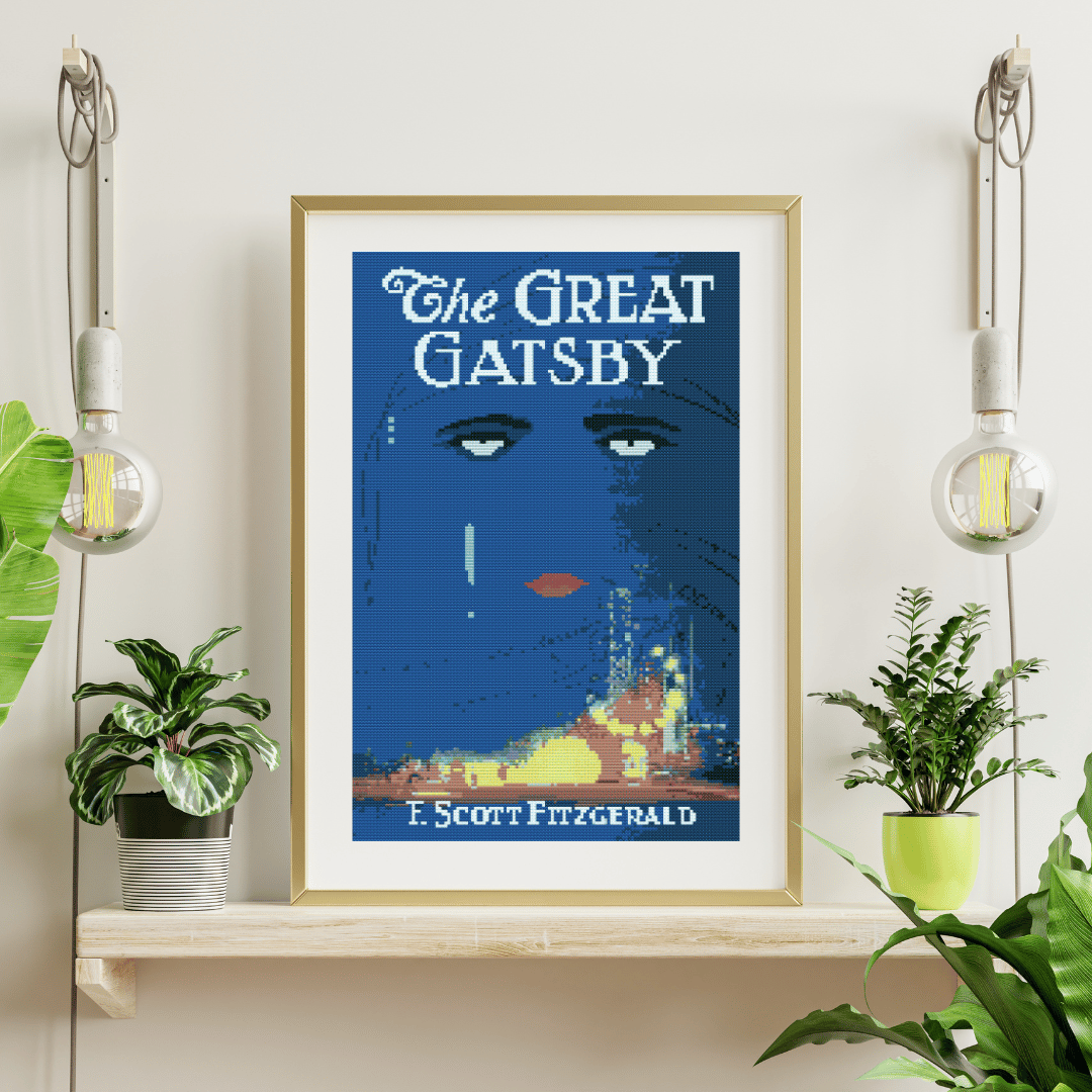 The Great Gatsby cross-stitch chart | Book Cover Cross Stitch Chart