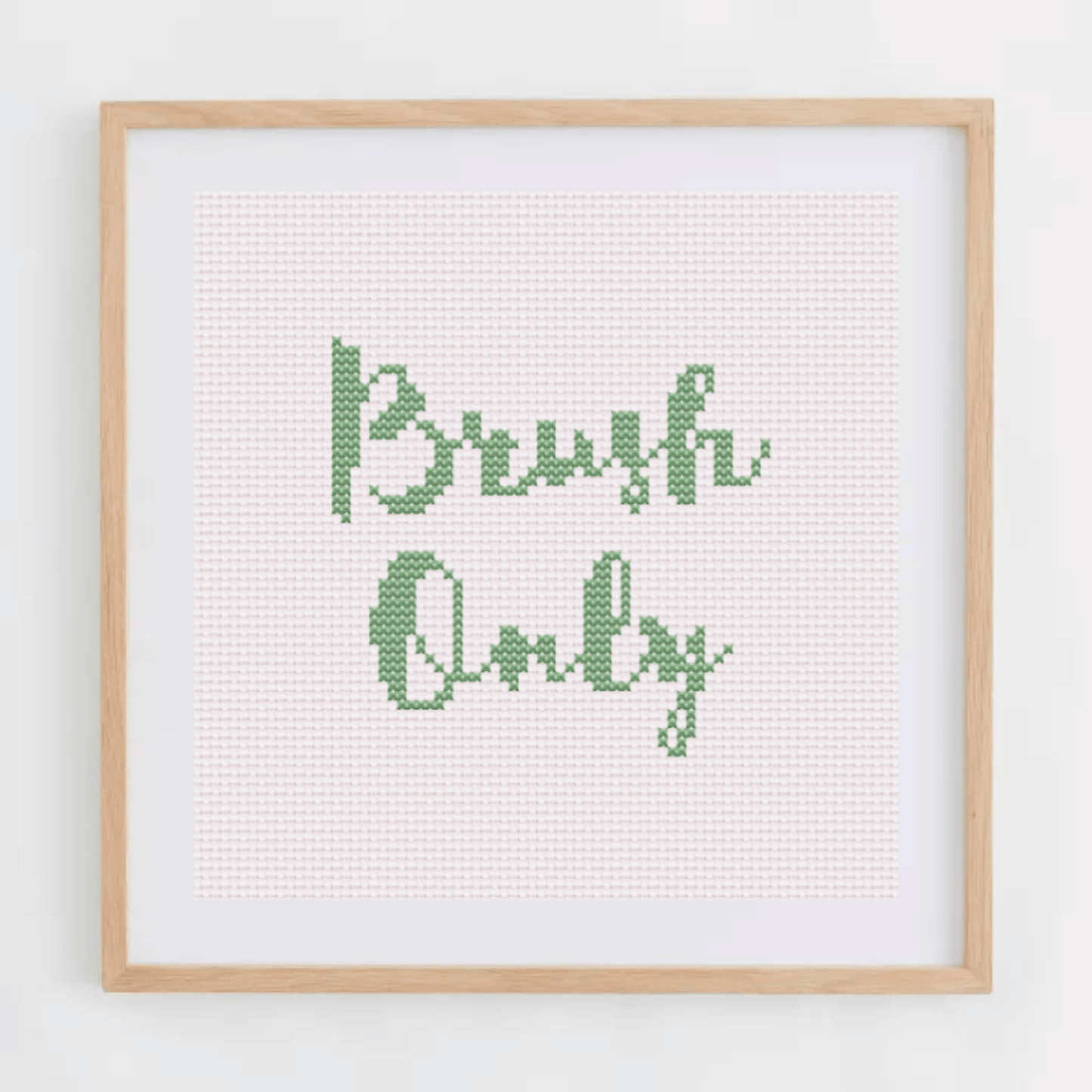 Brush Only Cross Stitch Alphabet Pattern | Alphabet Cross Stitch Chart | Font Cross Stitch Chart