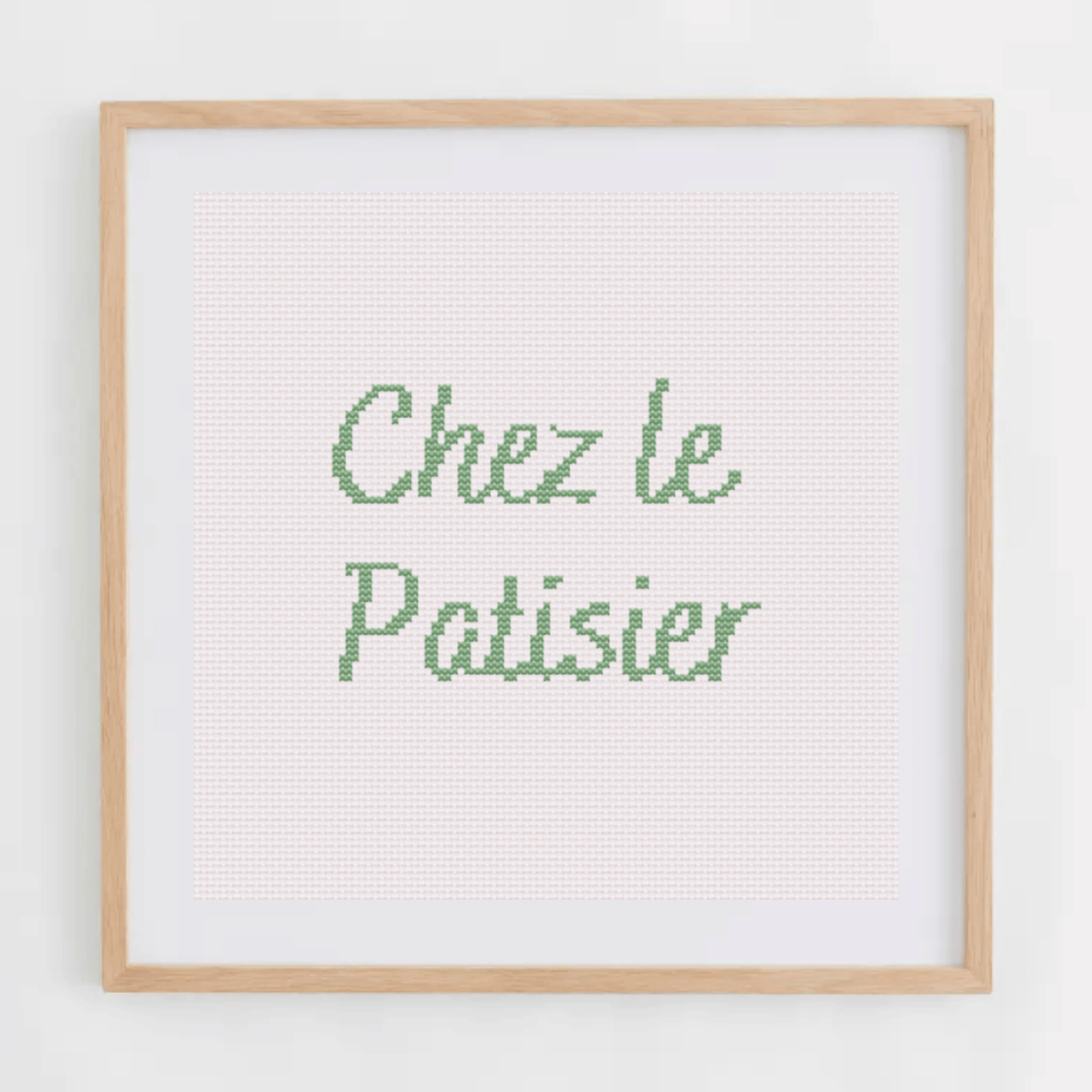 Chez Le Patisier Cross Stitch Pattern | Alphabet Cross Stitch Pattern | Font Cross Stitch Chart