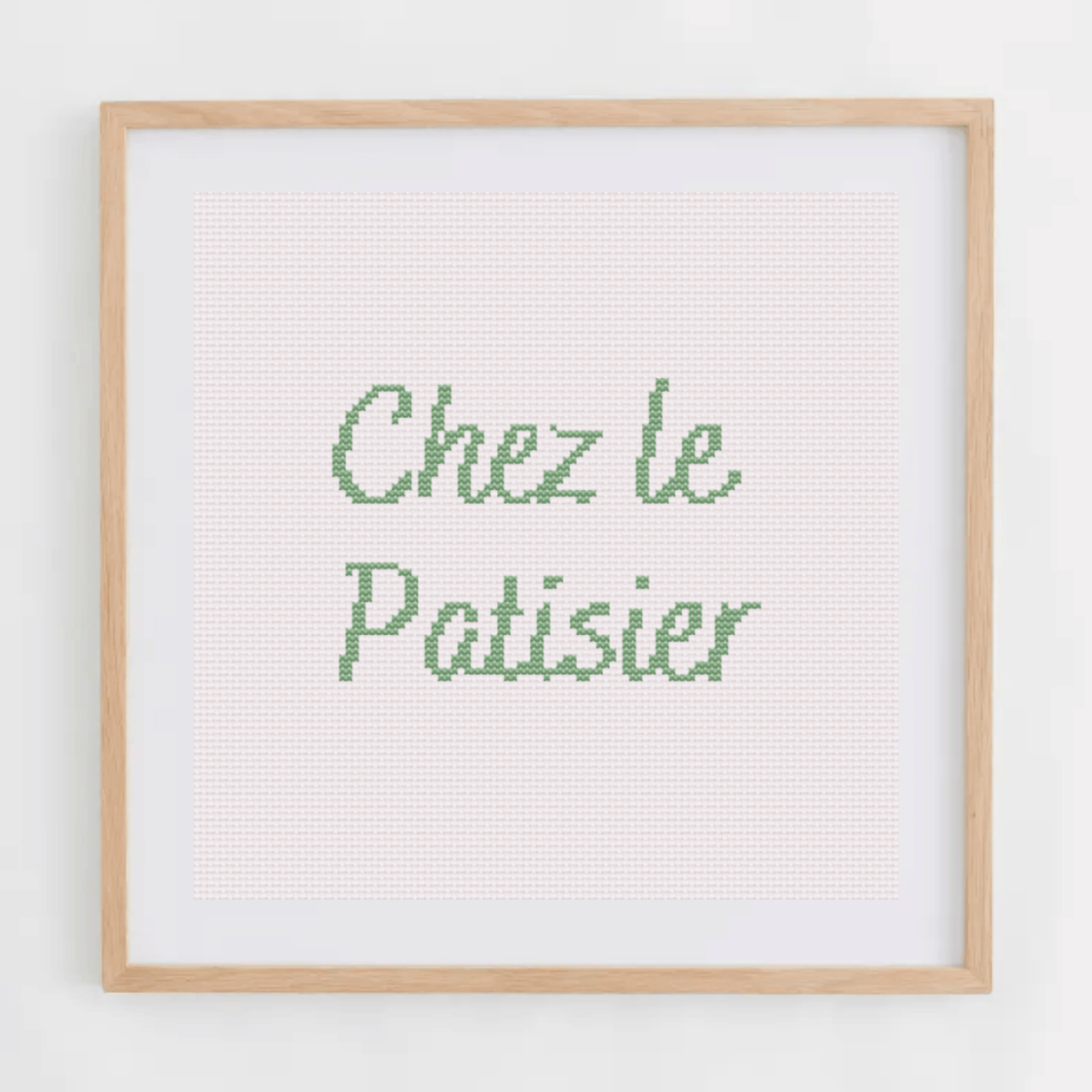 Chez Le Patisier Cross Stitch Pattern | Alphabet Cross Stitch Pattern | Font Cross Stitch Chart