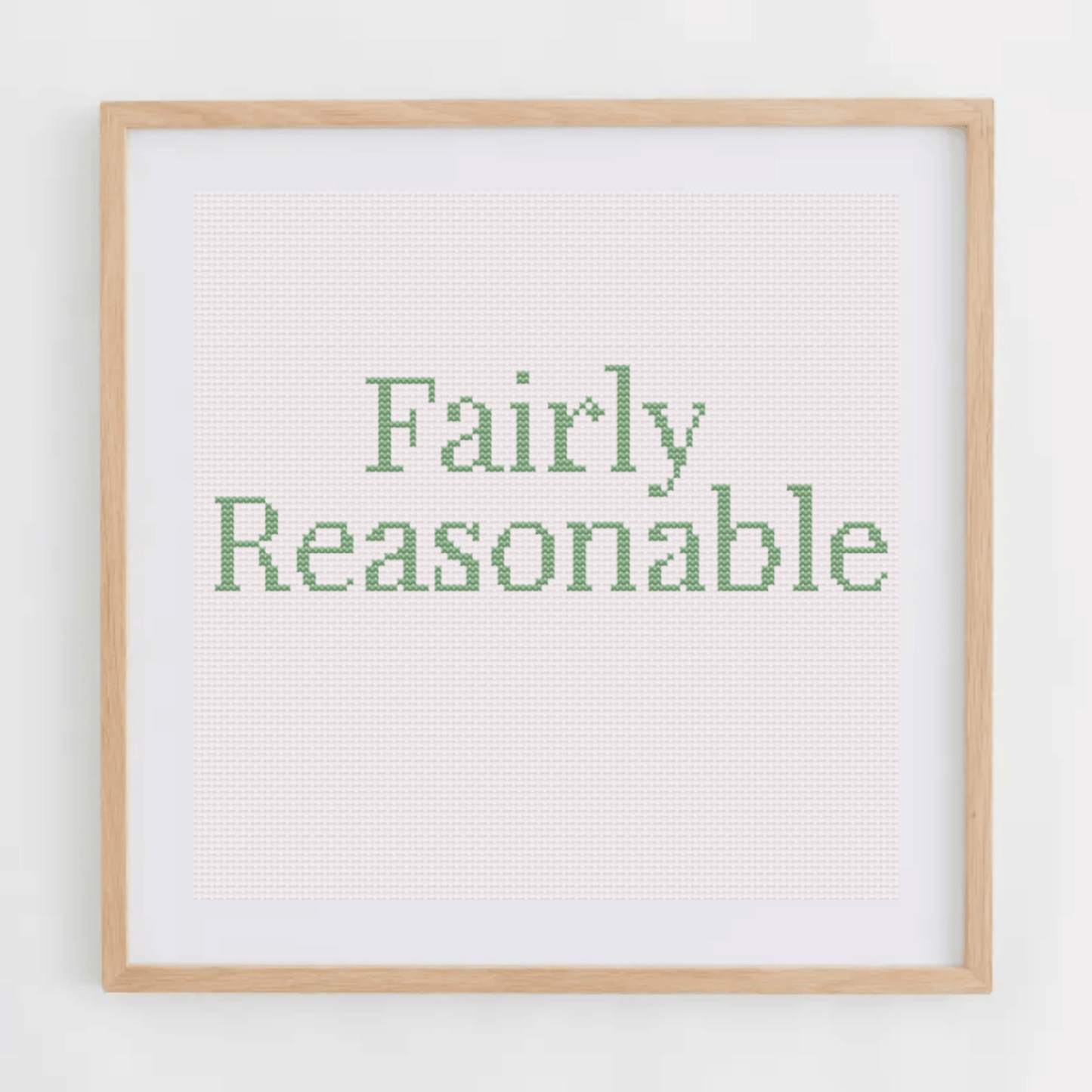 Fairly Reasonable Alphabet Cross Stitch Pattern | Alphabet Cross Stitch Chart | Font Cross Stitch Chart