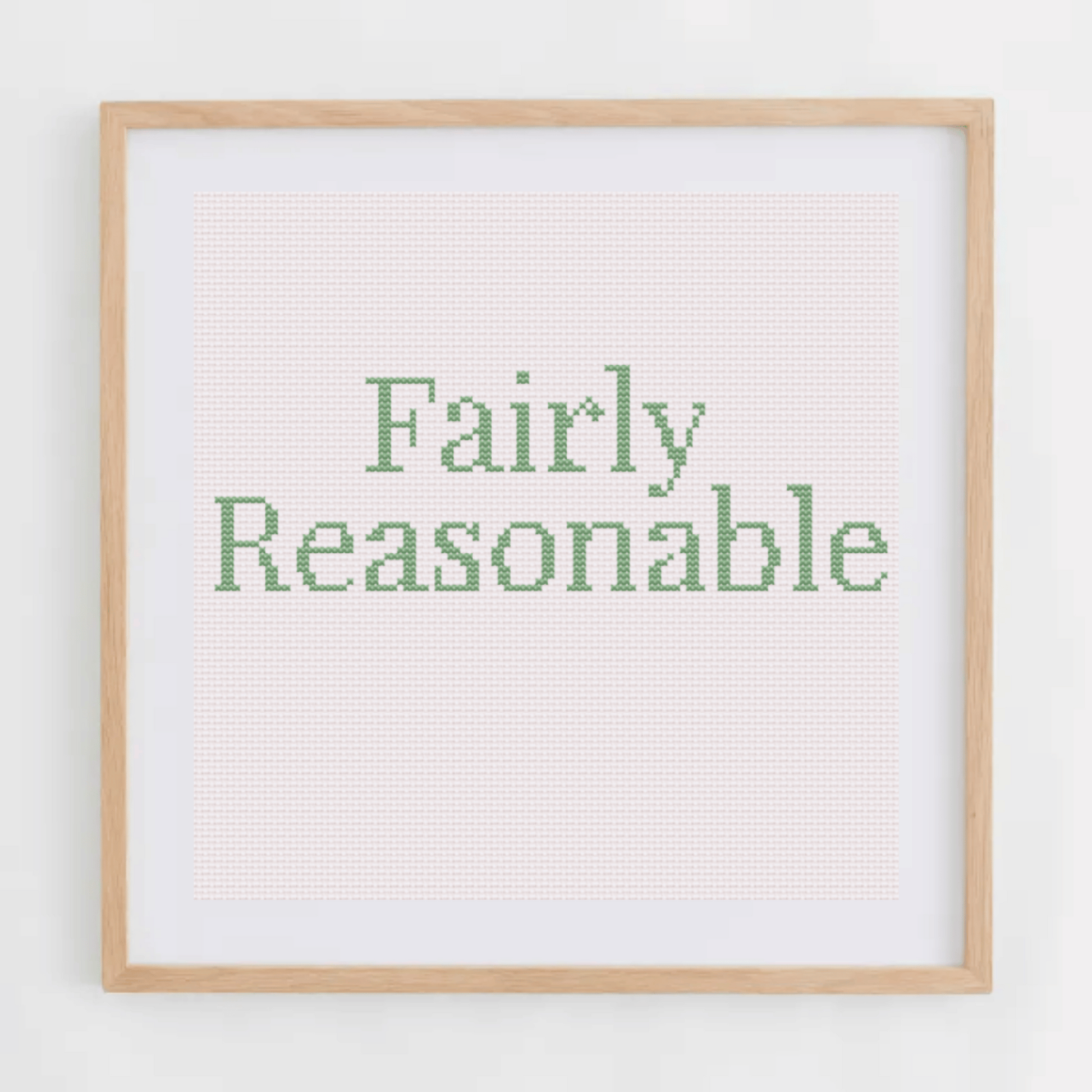 Fairly Reasonable Alphabet Cross Stitch Pattern | Alphabet Cross Stitch Chart | Font Cross Stitch Chart