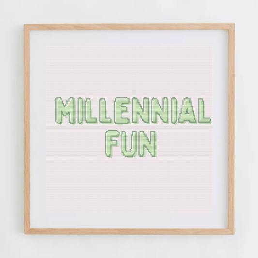 Millennial Fun Alphabet Cross Stitch Pattern | Alphabet Cross Stitch Chart | Font Cross Stitch Chart