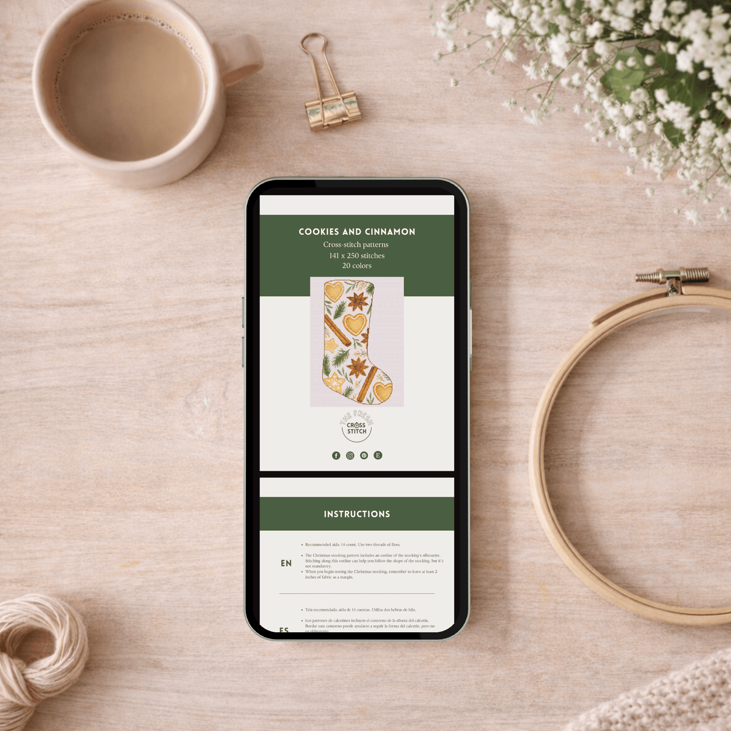 Chaussette de Noël : Biscuits et cannelle