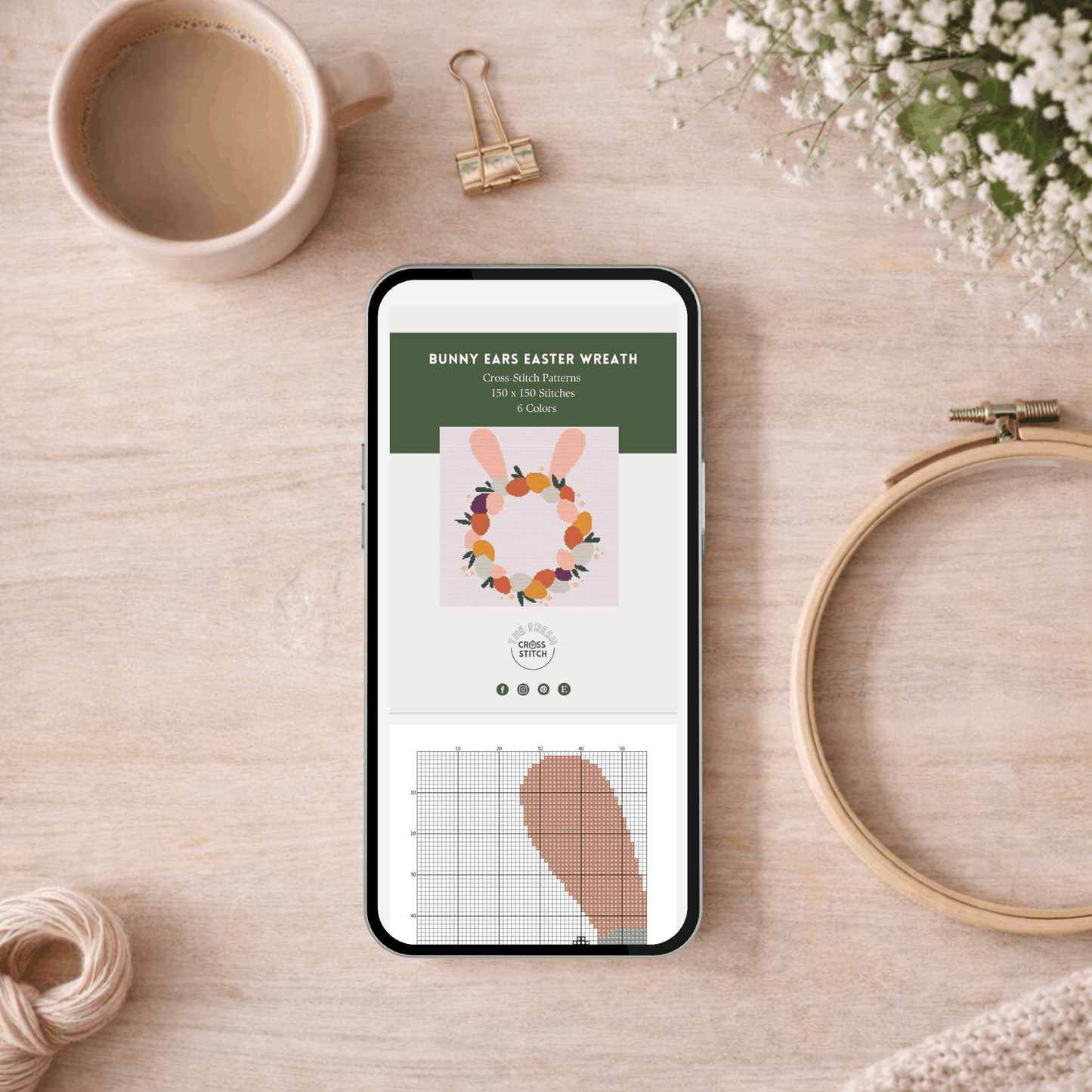 Easter Wreath With Bunny Ears