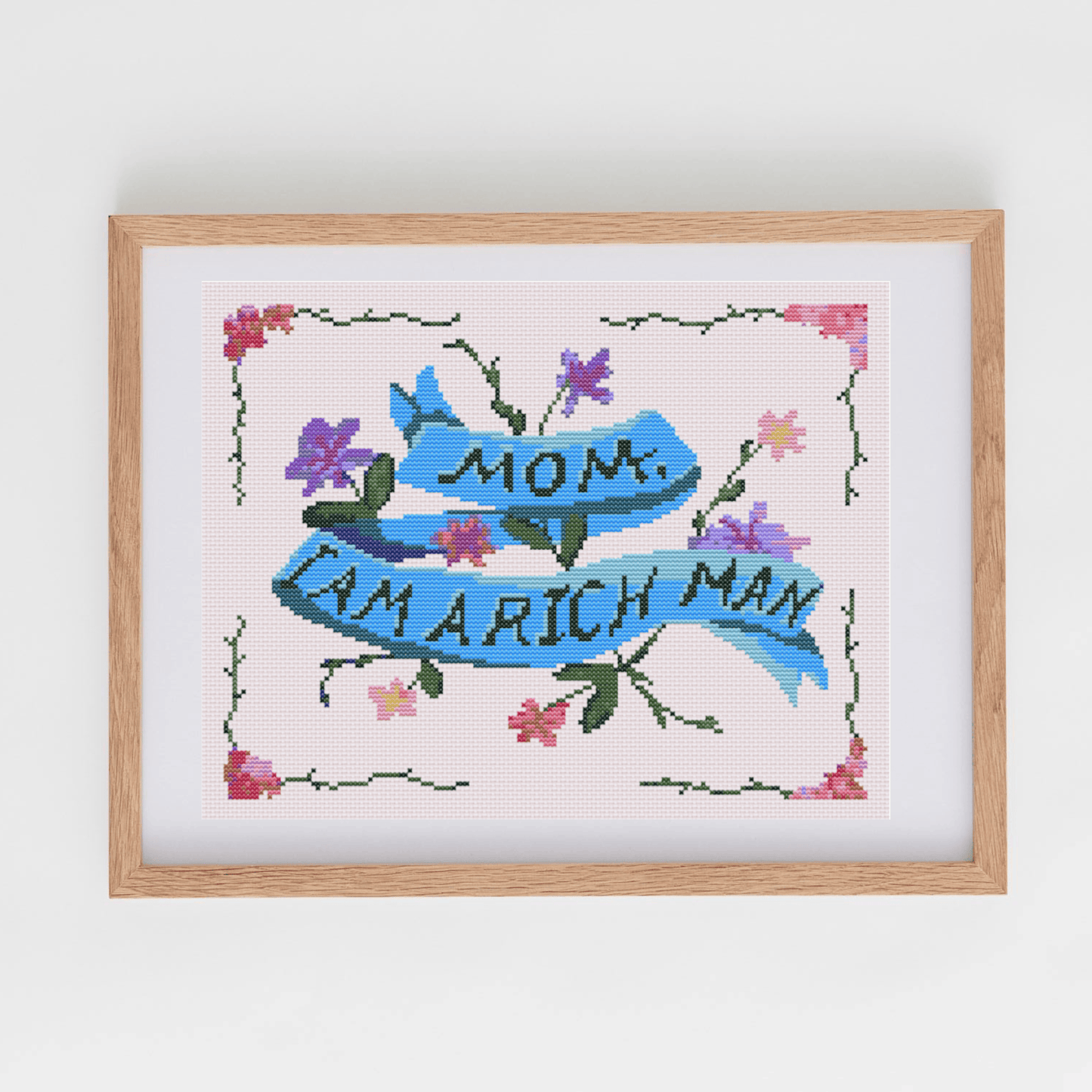 Mom I Am A Rich Man Cross Stitch Pattern | Taylor Swift Cross Stitch Chart | Cher Cross Stitch