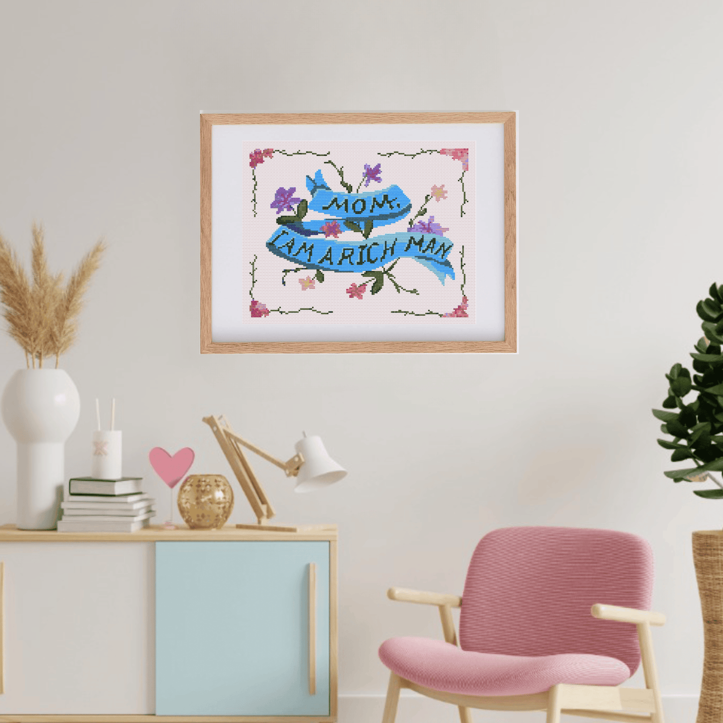Mom I Am A Rich Man Cross Stitch Pattern | Taylor Swift Cross Stitch Chart | Cher Cross Stitch