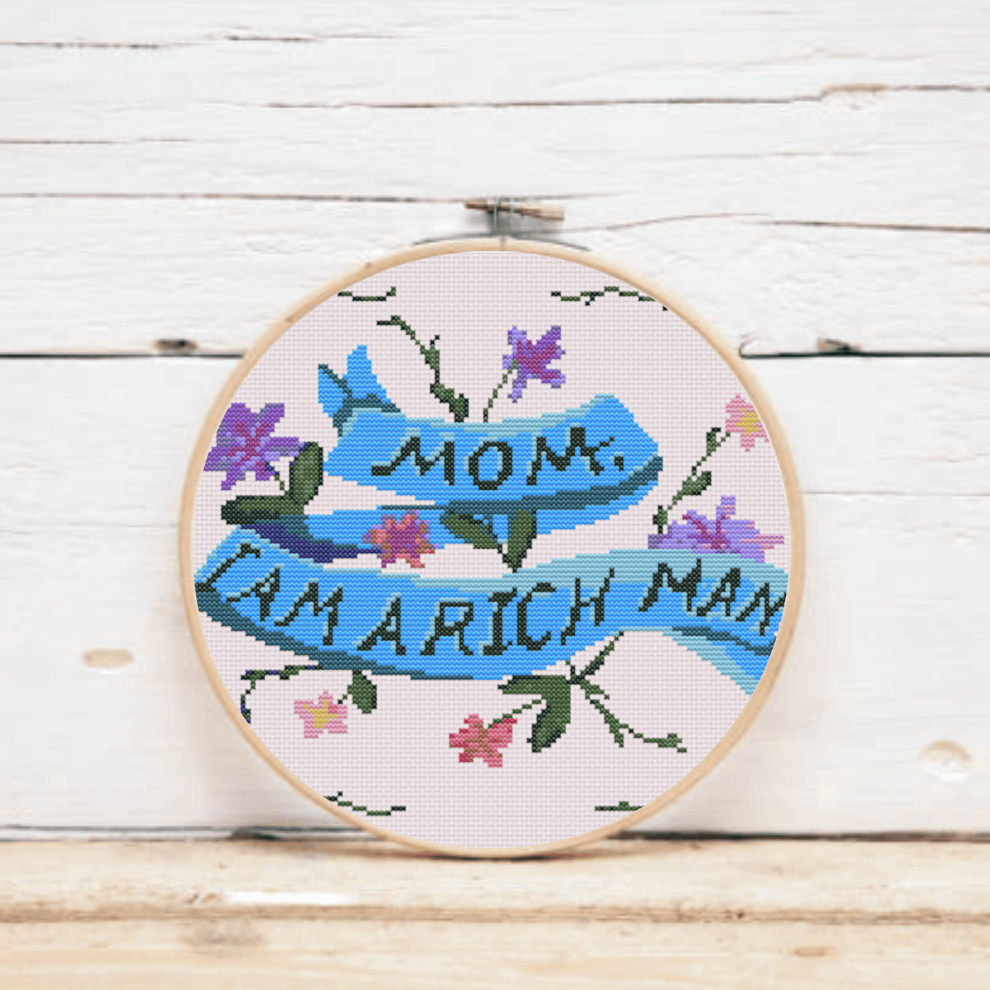 Mom I Am A Rich Man Cross Stitch Pattern | Taylor Swift Cross Stitch Chart | Cher Cross Stitch