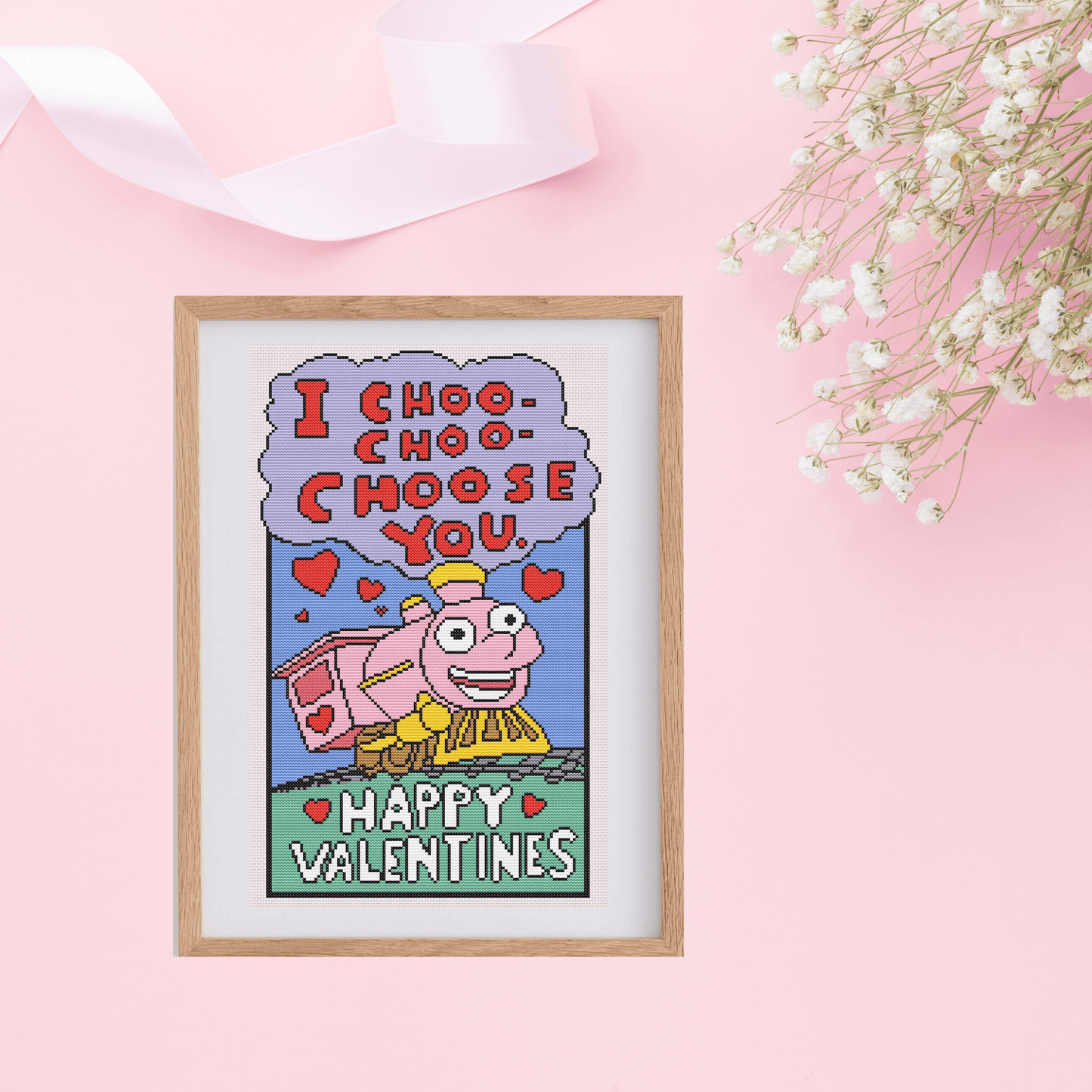 I choo choo choose you cross stitch pattern | Cross-stitch chart from The Simpsons