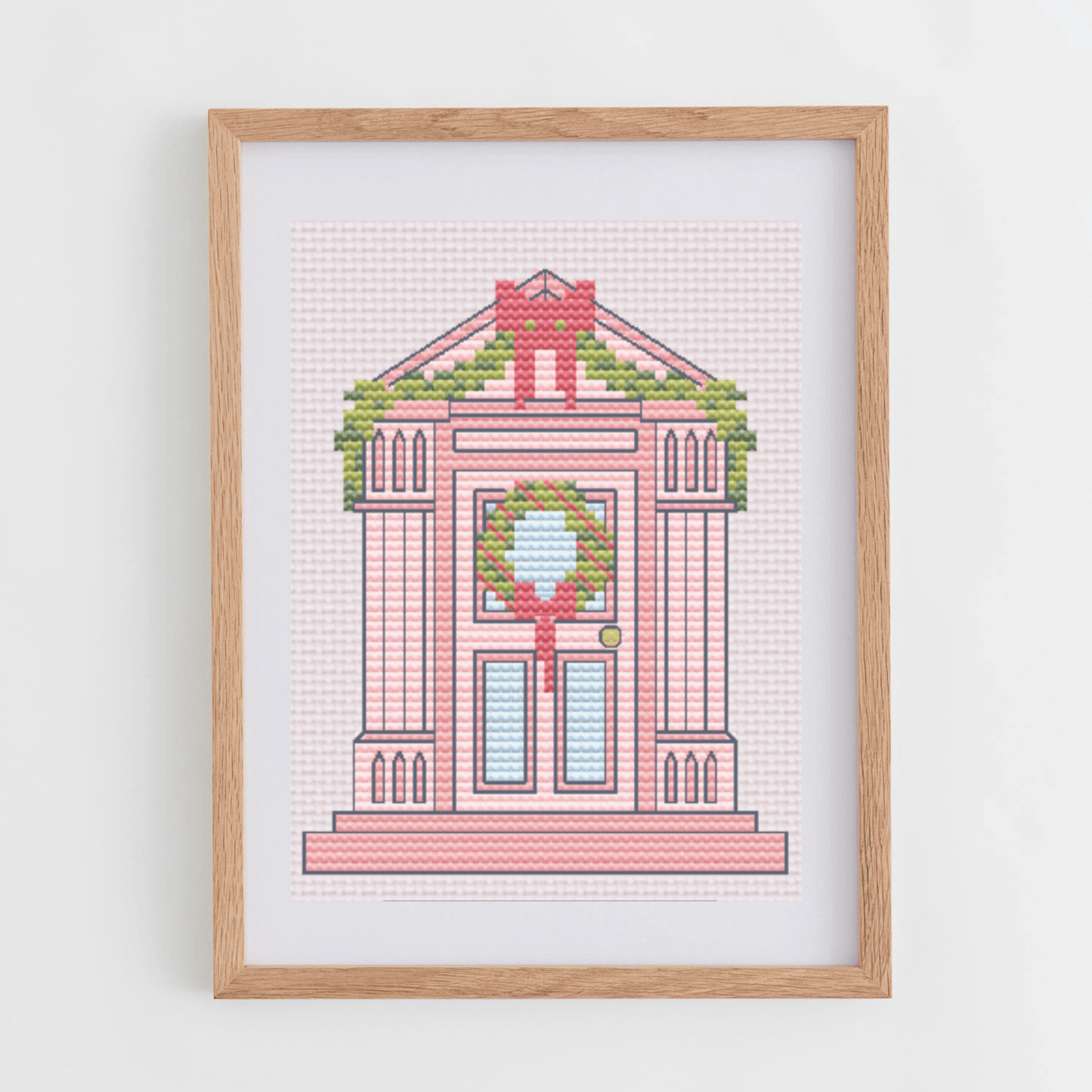 Christmas Doors Cross Stitch Patterns | Xmas Decorations Cross Stitch Charts PDF