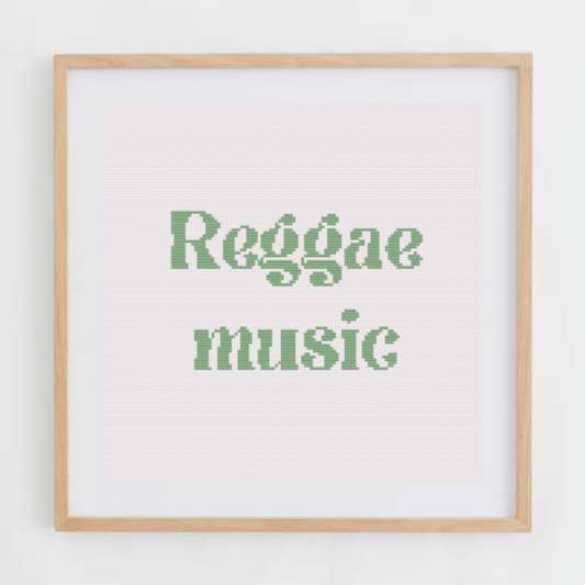 Reggae Music Alphabet Cross Stitch Pattern | Alphabet Cross Stitch Chart | Font Cross Stitch Chart
