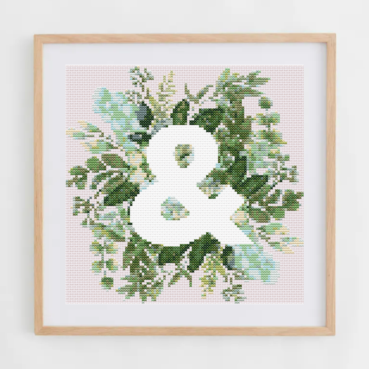 Monogram With Green Bouquet