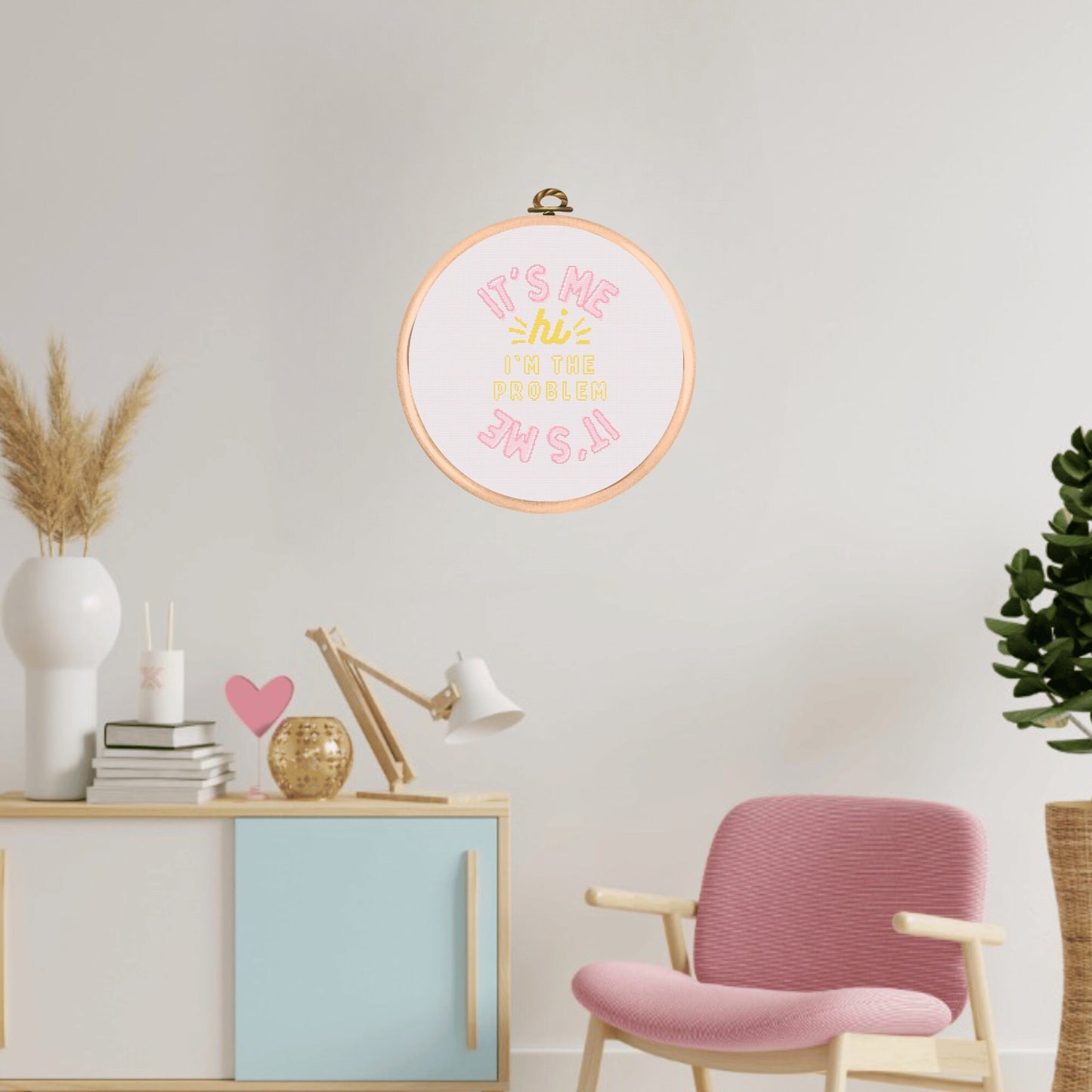 It's Me Hi I'm The Problem It's Me Cross Stitch Pattern | Antihero Cross Stitch Chart | Taylor Swift Cross Stitch Idea
