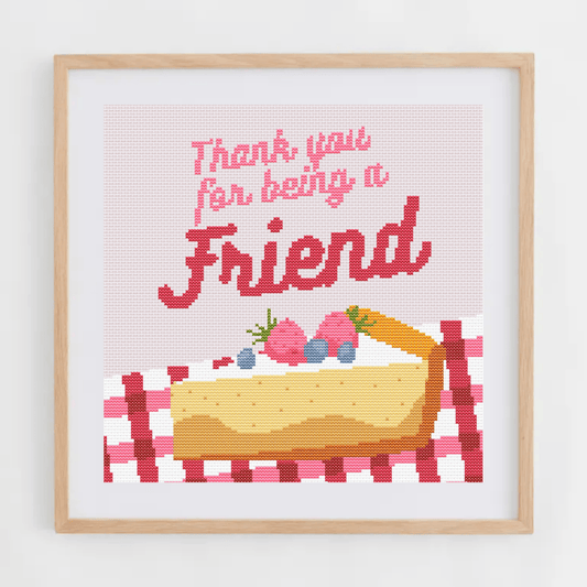 Thank You For Being a Friend Cross Stitch Pattern | Taylor Swift Cross Stitch Chart | The Golden Girls Cross Stitch Chart
