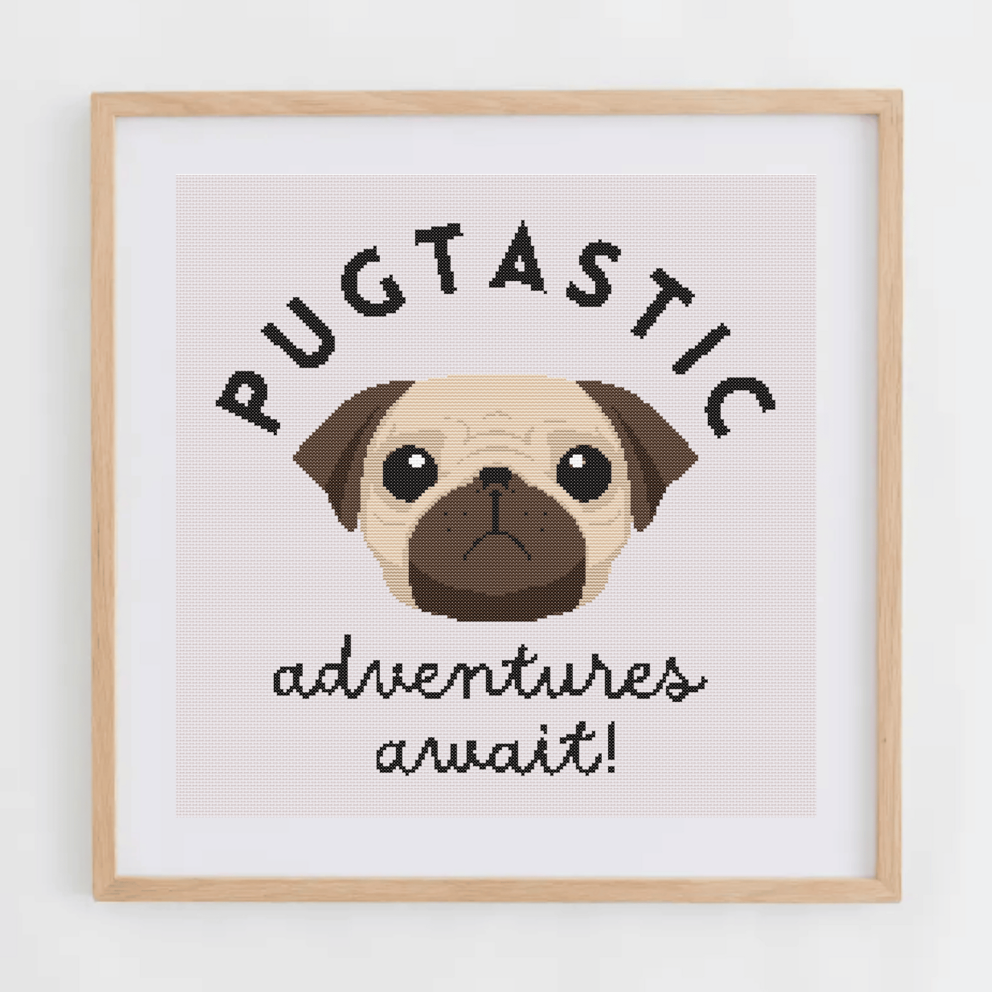 Dog Puns Cross Stitch Patterns | Pug Cross Stitch Chart PDF