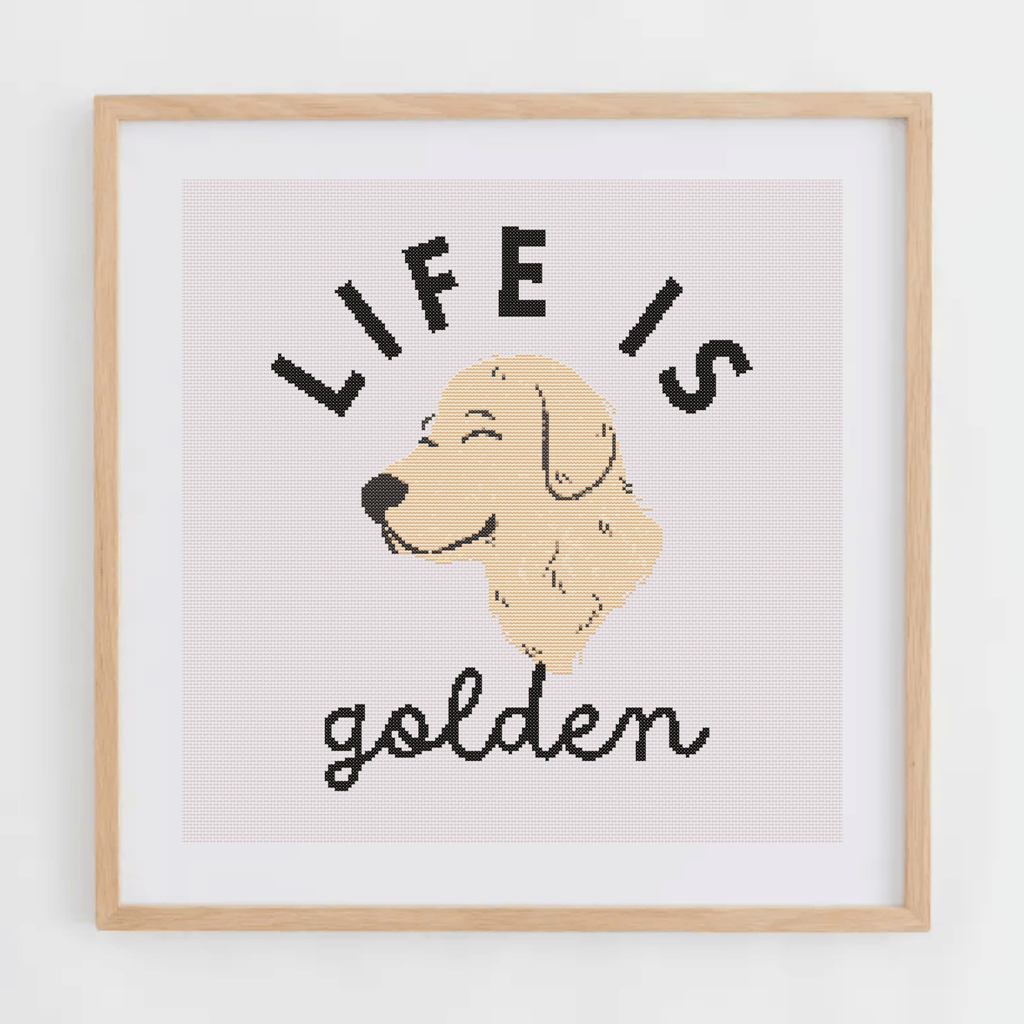 Dog Puns Cross Stitch Patterns | Golden Cross Stitch Chart PDF