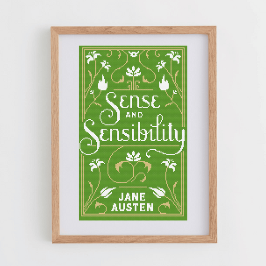 Sense and Sensibility cross-stitch chart | Book Cover Cross Stitch Chart