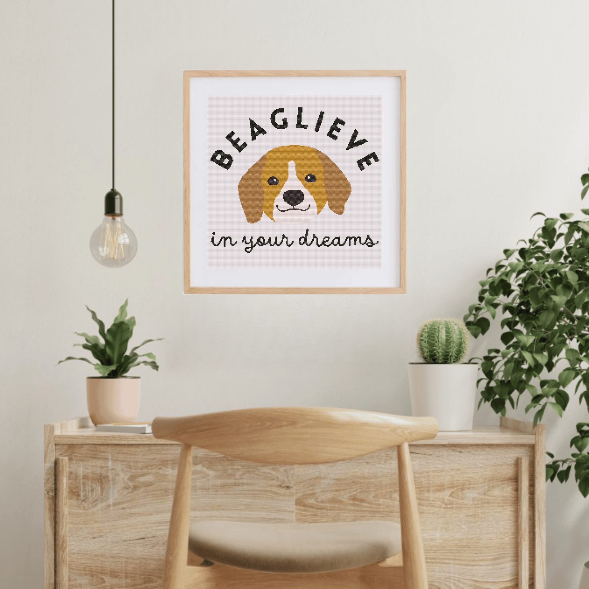 Dog Puns Cross Stitch Patterns | Beagle Cross Stitch Chart PDF