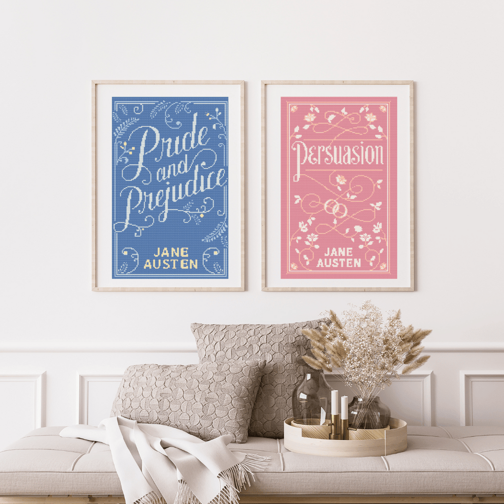 Pride and Prejudice cross-stitch chart | Book Cover Cross Stitch Chart