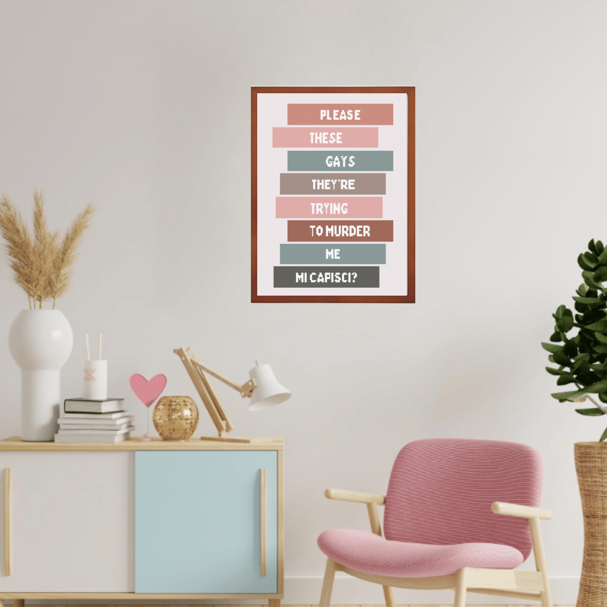 The White Lotus Cross Stitch Pattern | These Gays Cross Stitch Chart