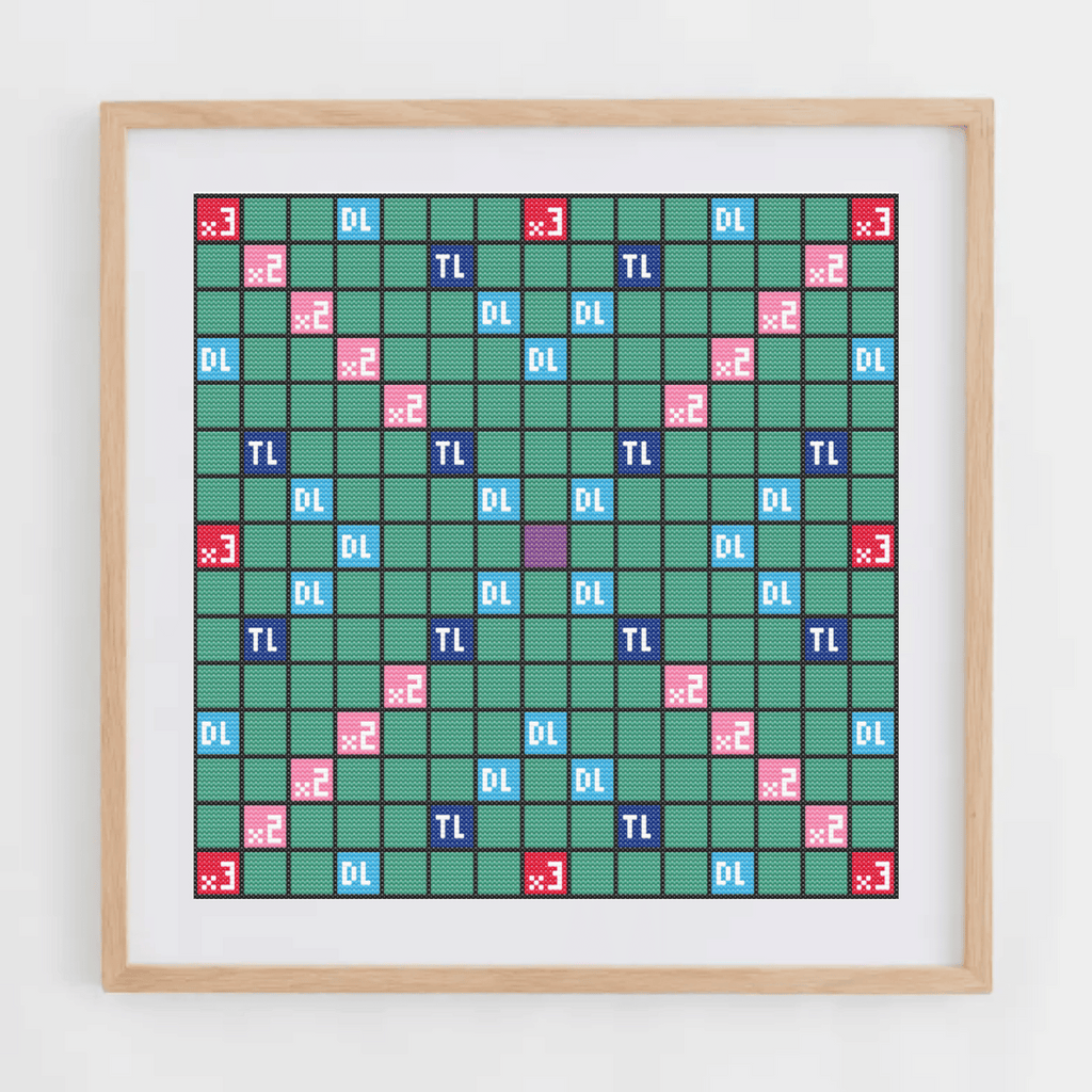 Scrabble Cross Stitch Pattern | Board Game Cross Stitch Chart