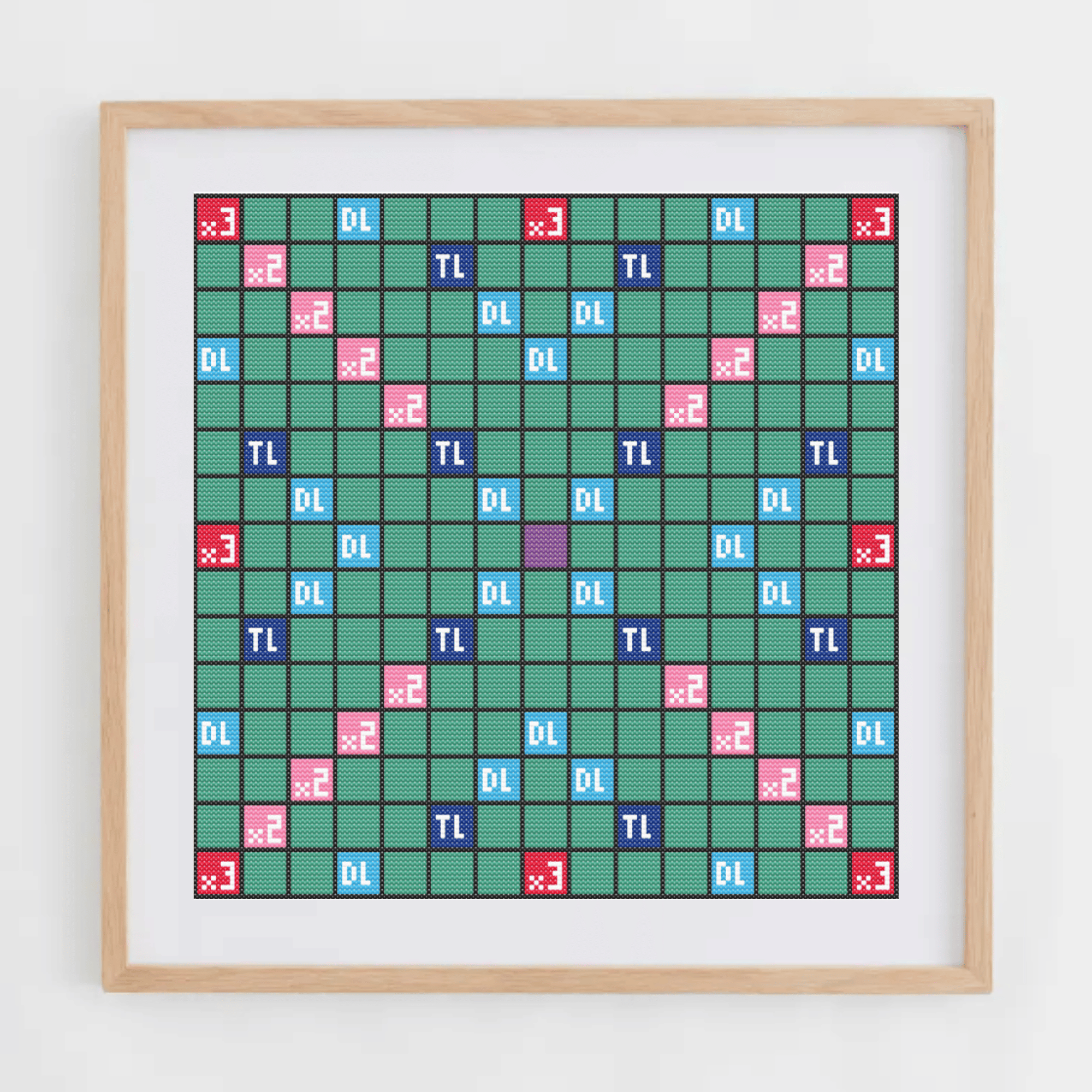 Scrabble Cross Stitch Pattern | Board Game Cross Stitch Chart