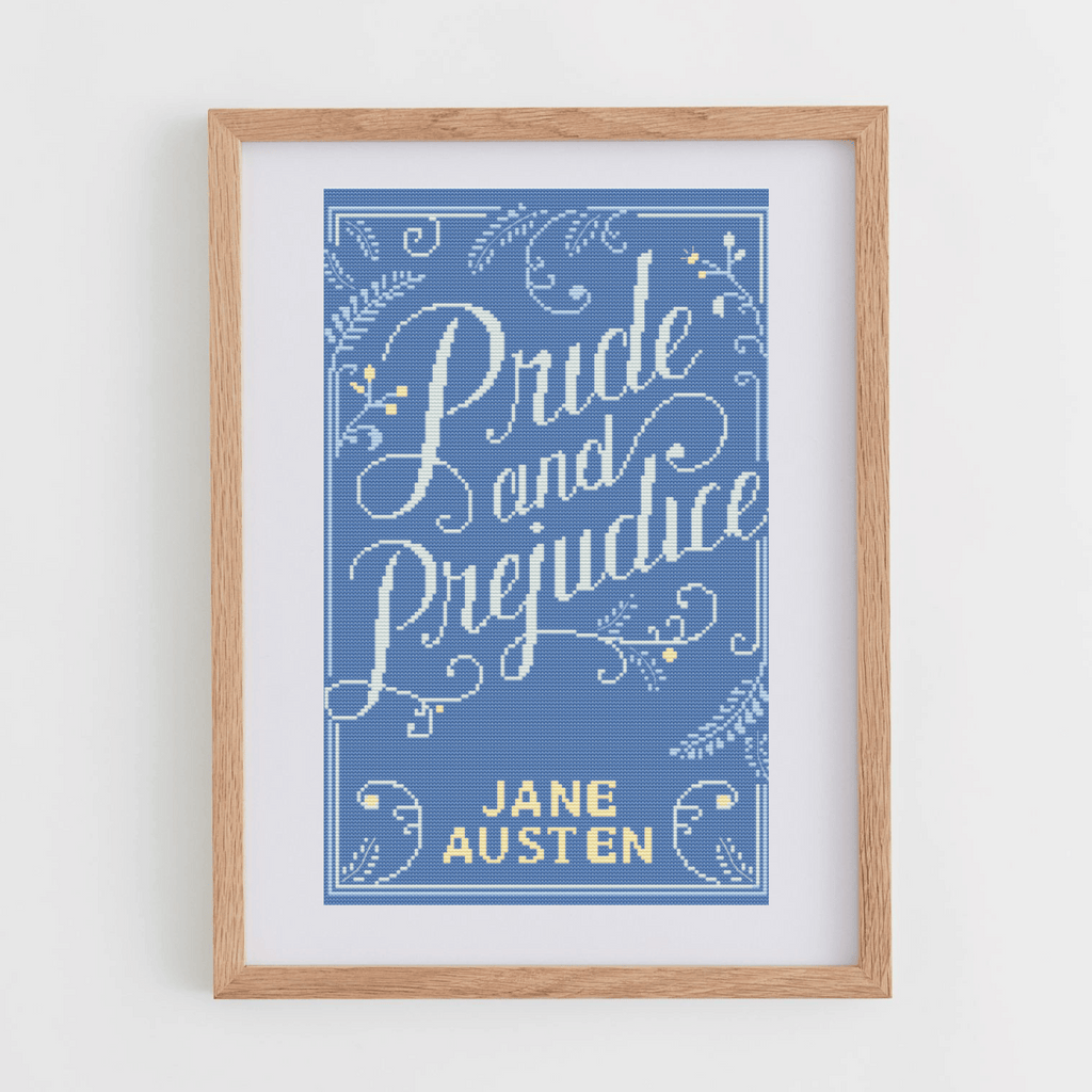 Pride and Prejudice cross-stitch chart | Book Cover Cross Stitch Chart