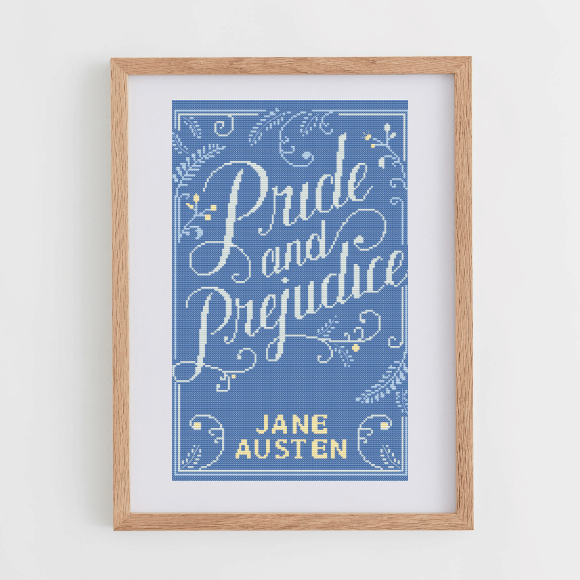 Pride and Prejudice cross-stitch chart | Book Cover Cross Stitch Chart