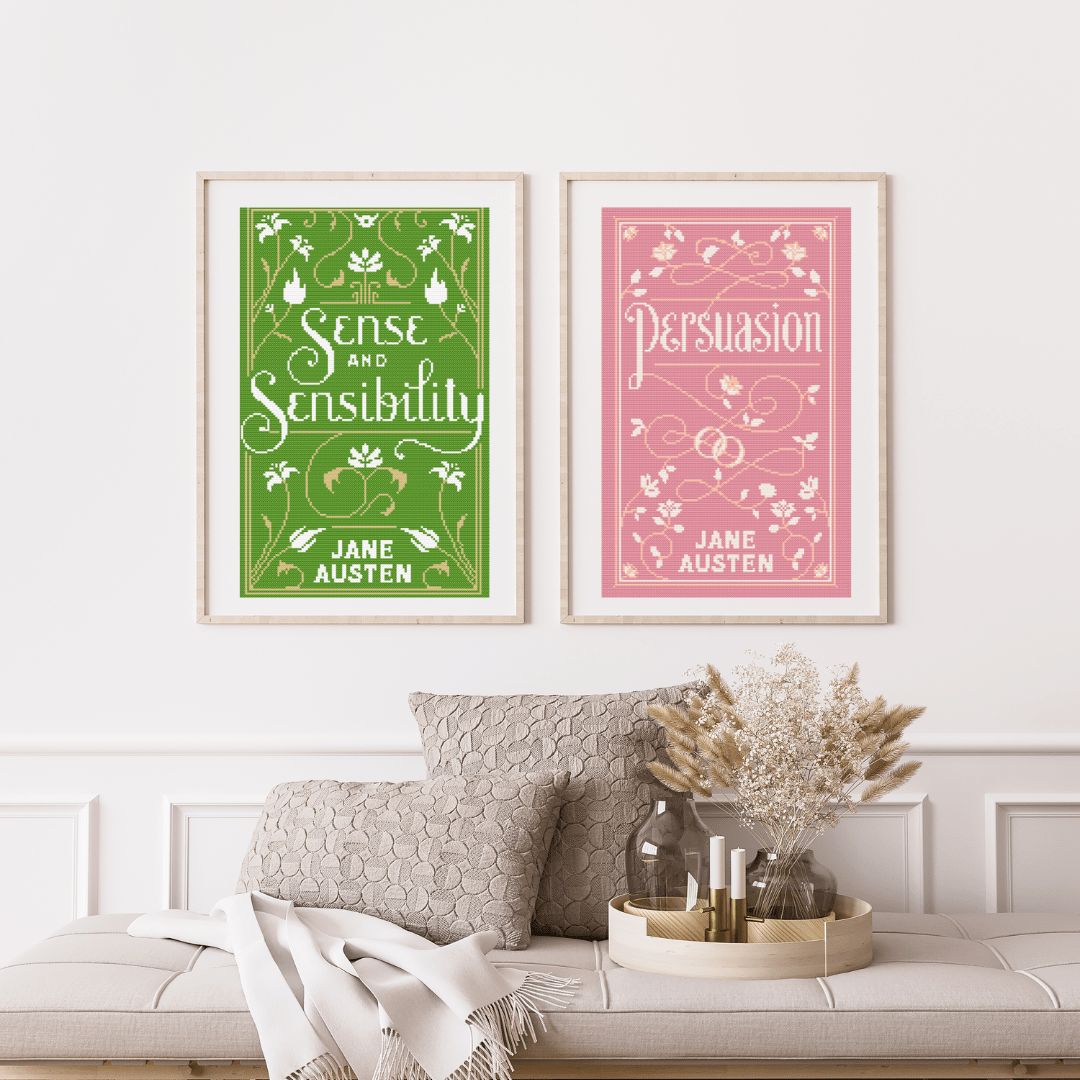 Sense and Sensibility cross-stitch chart | Book Cover Cross Stitch Chart