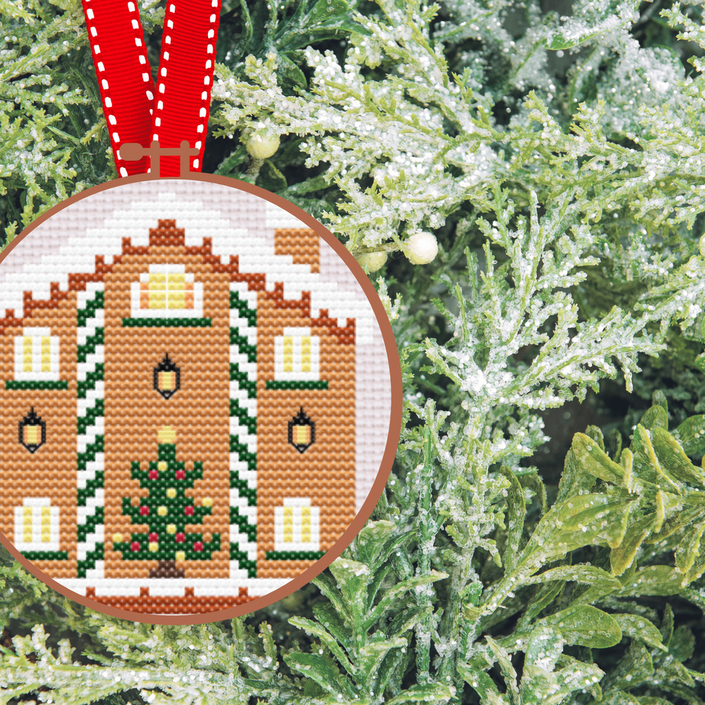 Gingerbread Houses Cross Stitch Patterns | Christmas Cross Stitch Chart With Gingerbread | Xmas Cross Stitch Ideas 