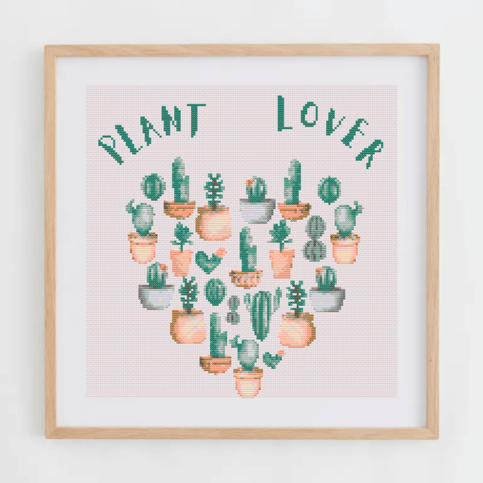 Plant Lover Cross Stitch Pattern | Plant Cross Stitch Chart PDF