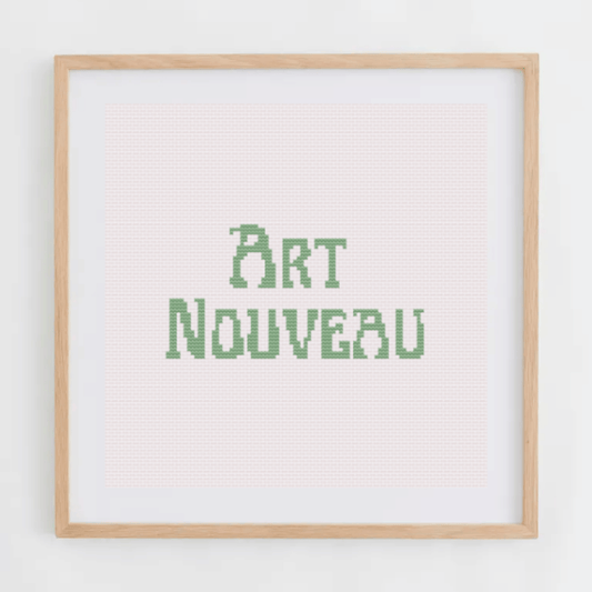 Art Nouveau Alphabet Cross-Stitch Pattern | Alphabet Cross Stitch Chart | Font Cross Stitch Chart