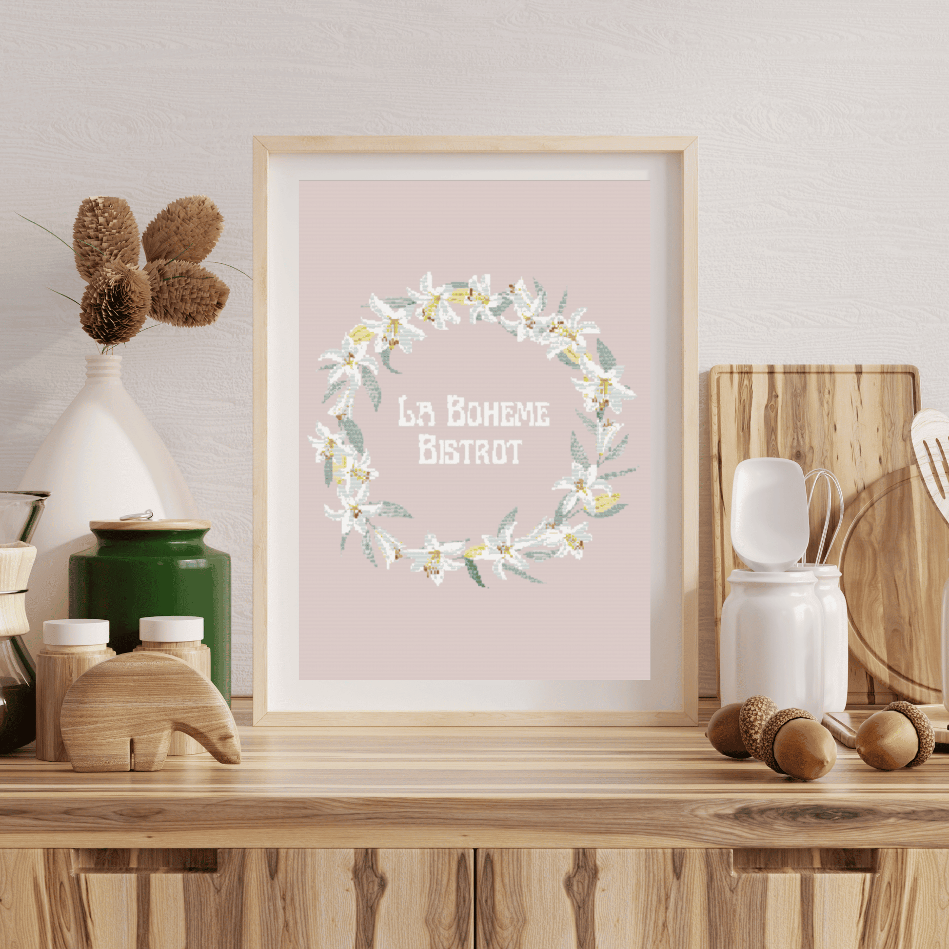 Art Nouveau Alphabet Cross-Stitch Pattern | Alphabet Cross Stitch Chart | Font Cross Stitch Chart