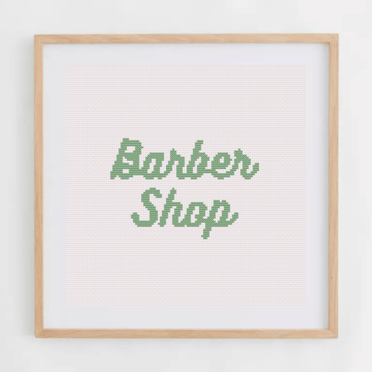Barber Shop Cross Stitch Pattern Alphabet | Alphabet Cross Stitch Chart | Font Cross Stitch