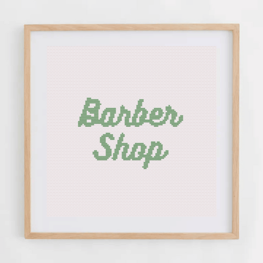 Barber Shop Cross Stitch Pattern Alphabet | Alphabet Cross Stitch Chart | Font Cross Stitch