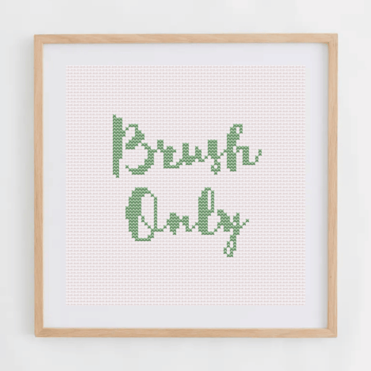 Brush Only Cross Stitch Alphabet Pattern | Alphabet Cross Stitch Chart | Font Cross Stitch Chart