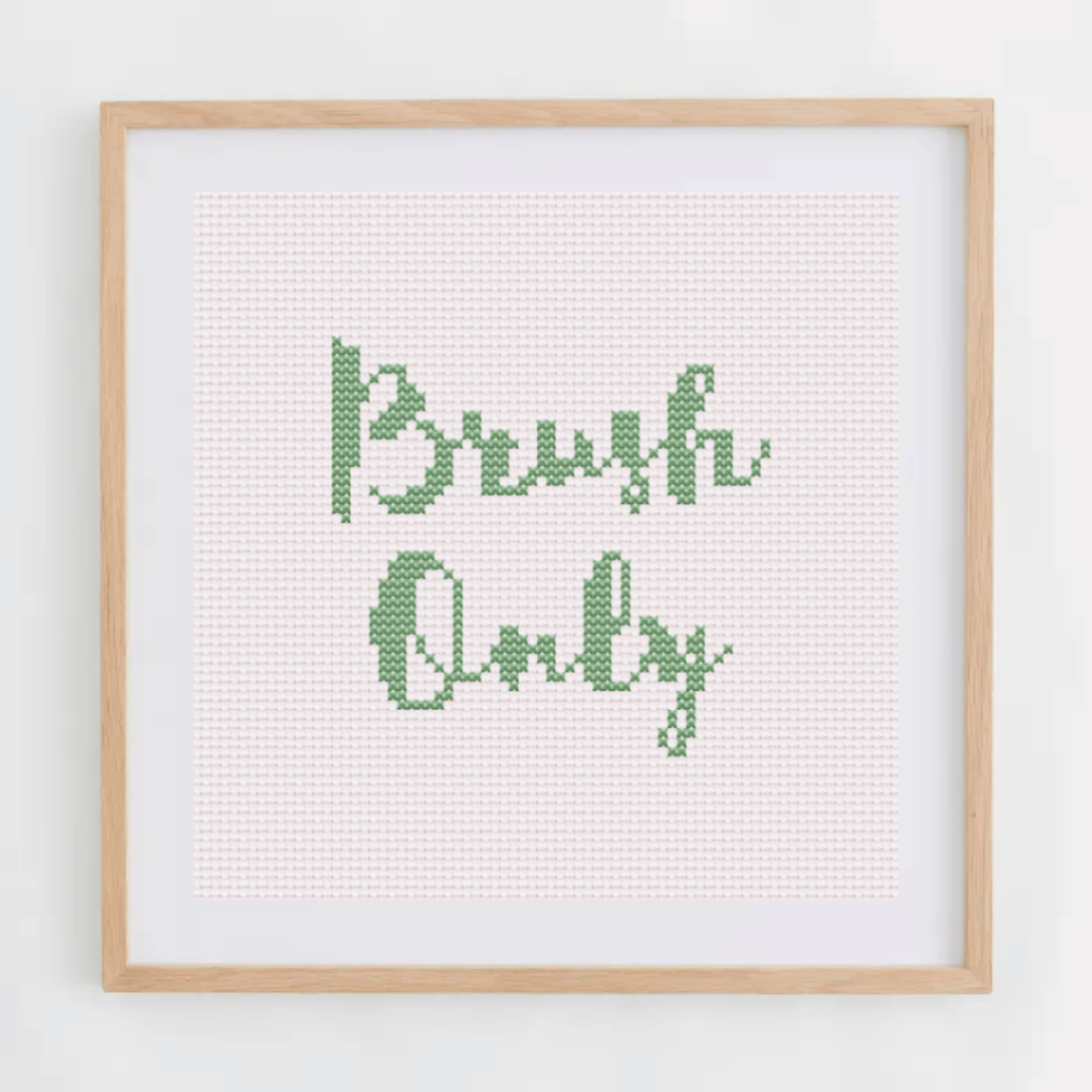 Brush Only Cross Stitch Alphabet Pattern | Alphabet Cross Stitch Chart | Font Cross Stitch Chart