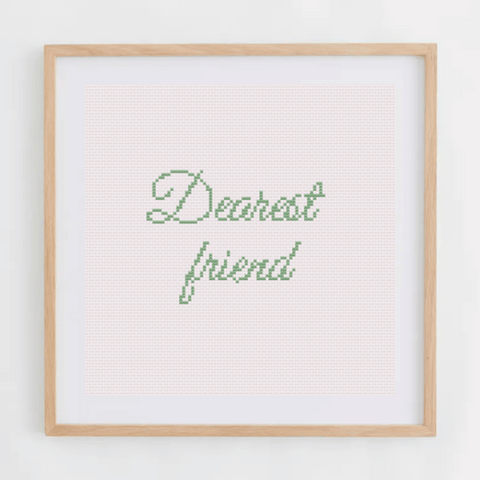 Dearest Friend Alphabet Cross Stitch Pattern | alphabet Cross Stitch Chart | Font Cross Stitch chart