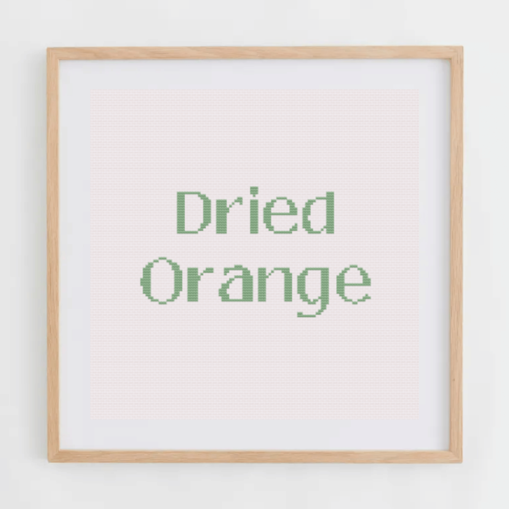 Dried Orange Alphabet Cross Stitch Pattern | Alphabet Cross Stitch Chart | Font Cross Stitch Chart