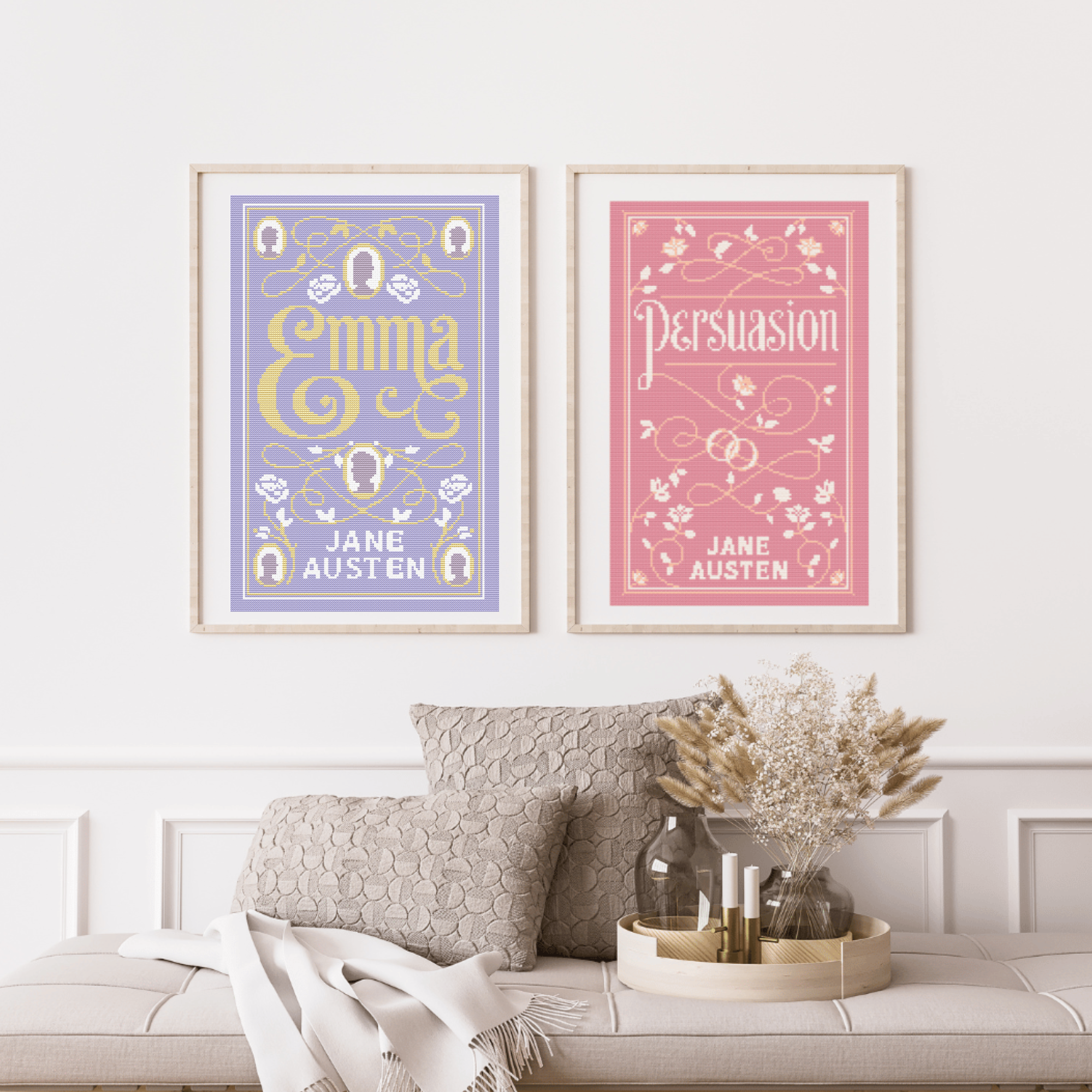 Emma Cross-Stitch Pattern | Jane Austen Cross Stitch Chart | Books Cross Stitch