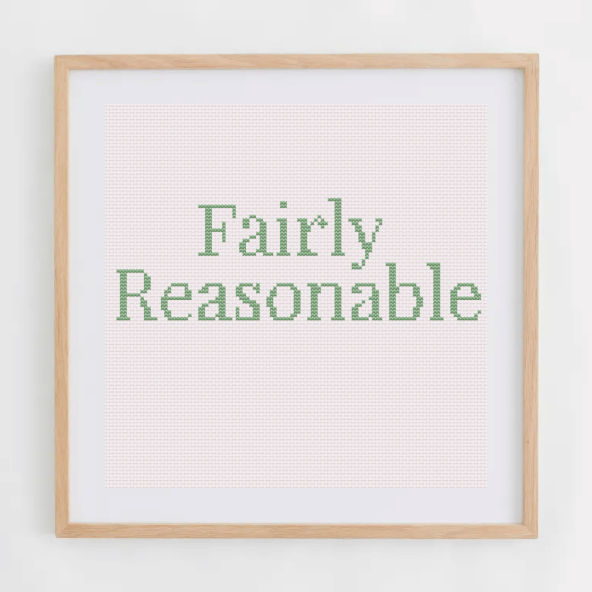 Fairly Reasonable Alphabet Cross Stitch Pattern | Alphabet Cross Stitch Chart | Font Cross Stitch Chart