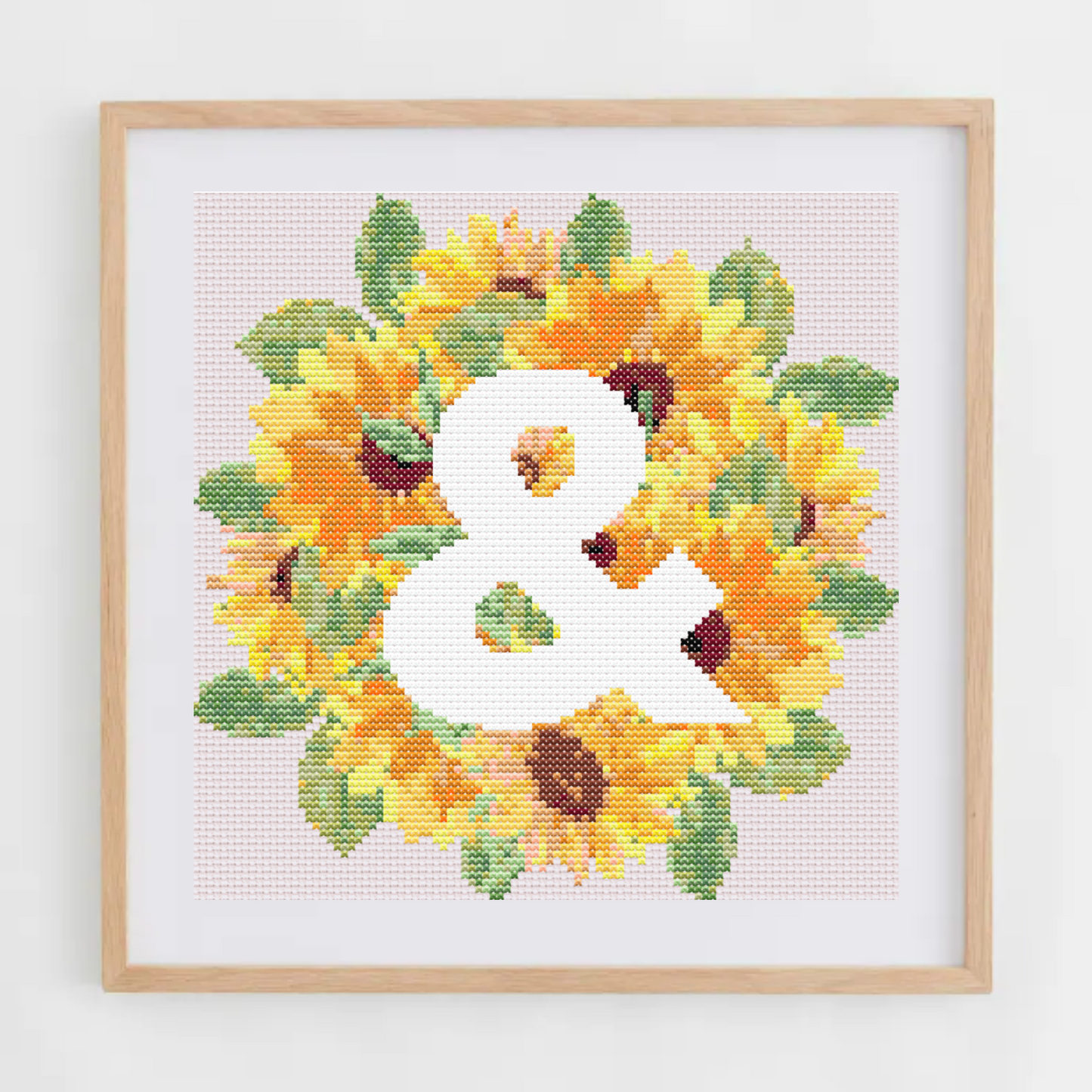 Monogram With Sunflowers
