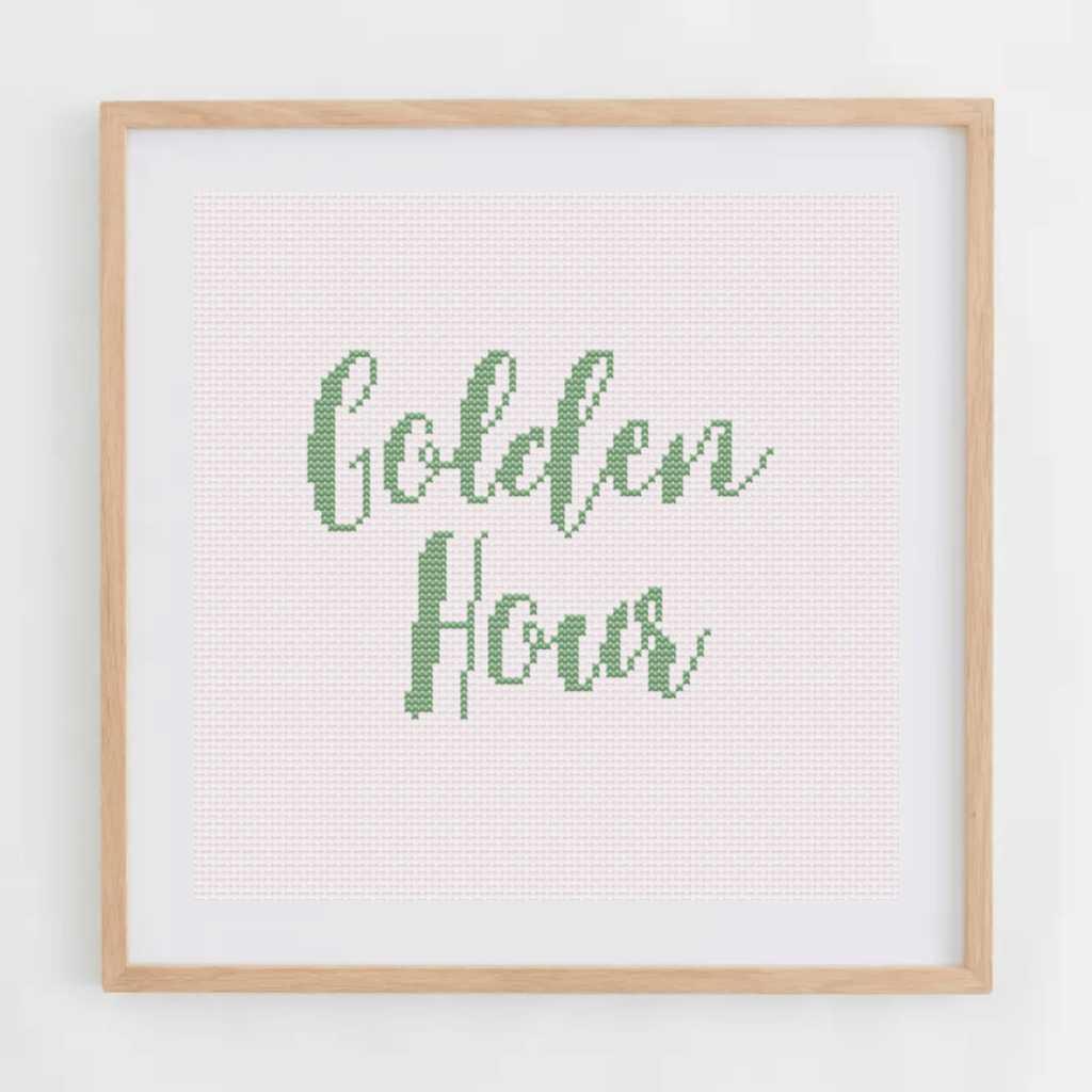 Golden Hour Alphabet Cross Stitch Pattern | Alphabet Cross Stitch Chart | Font Cross Stitch Chart