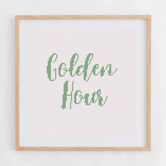 Golden Hour Alphabet Cross Stitch Pattern | Alphabet Cross Stitch Chart | Font Cross Stitch Chart